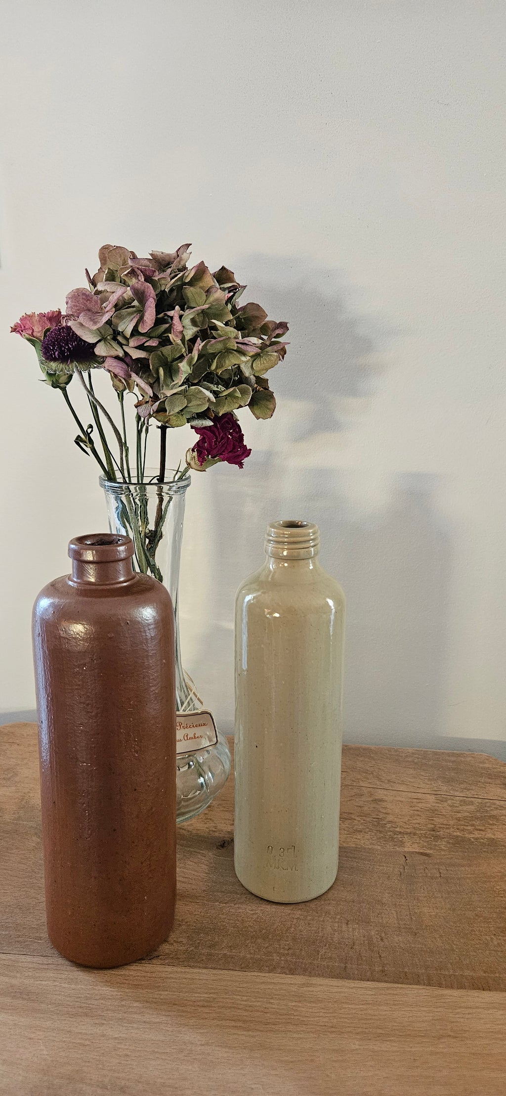 Duo de bouteilles en grès