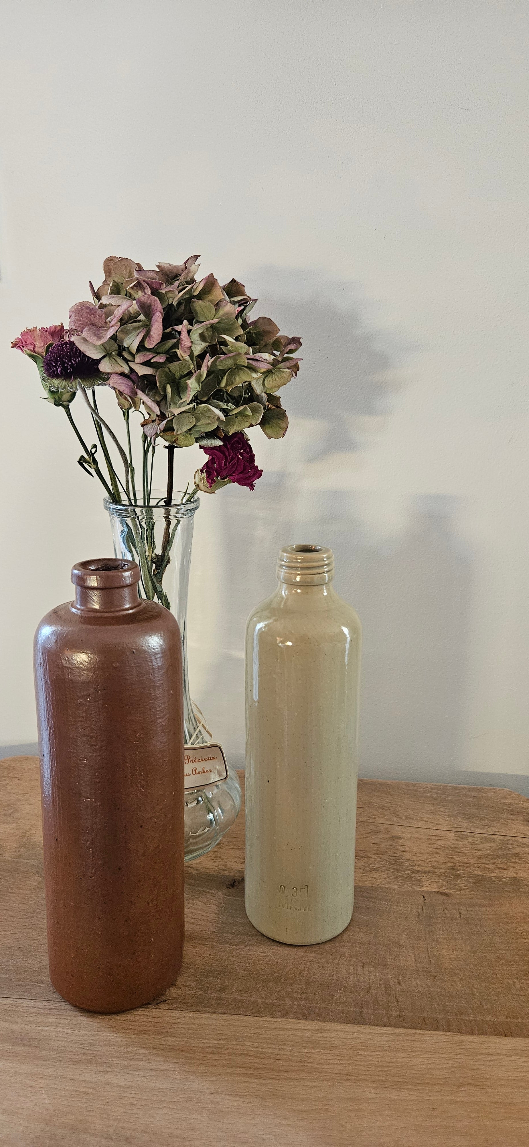 Duo de bouteilles en grès