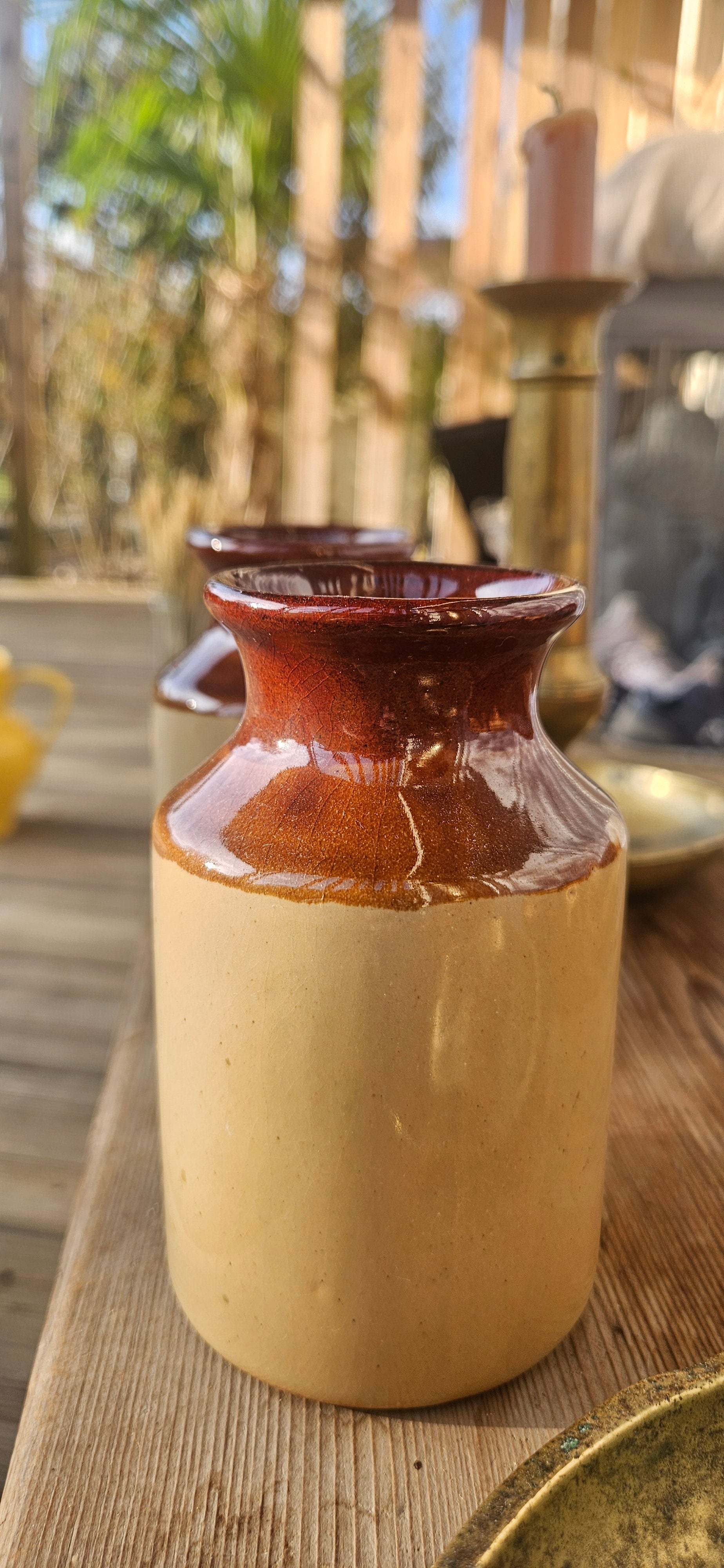 Duo pots bicolores grès