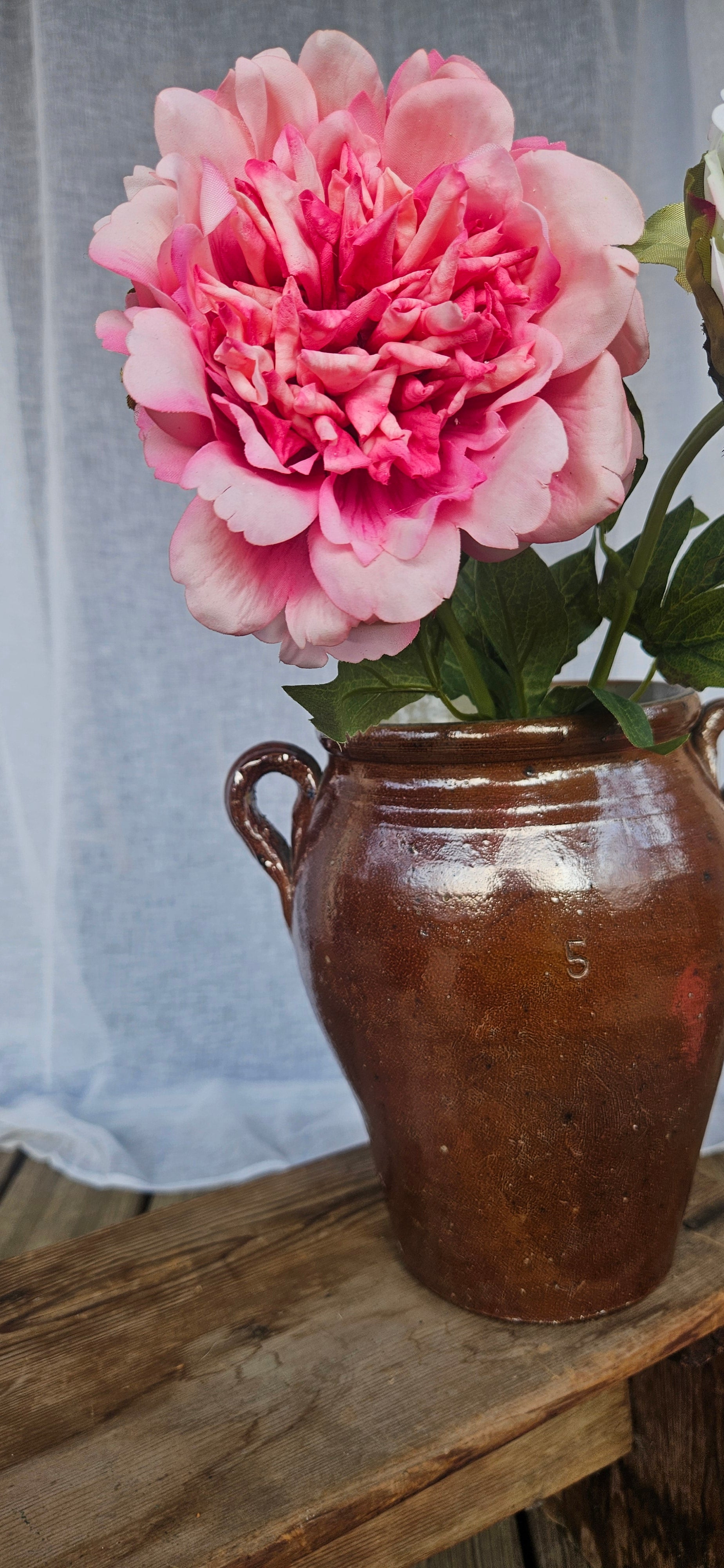 Pot en grès vernissé PIVOINE