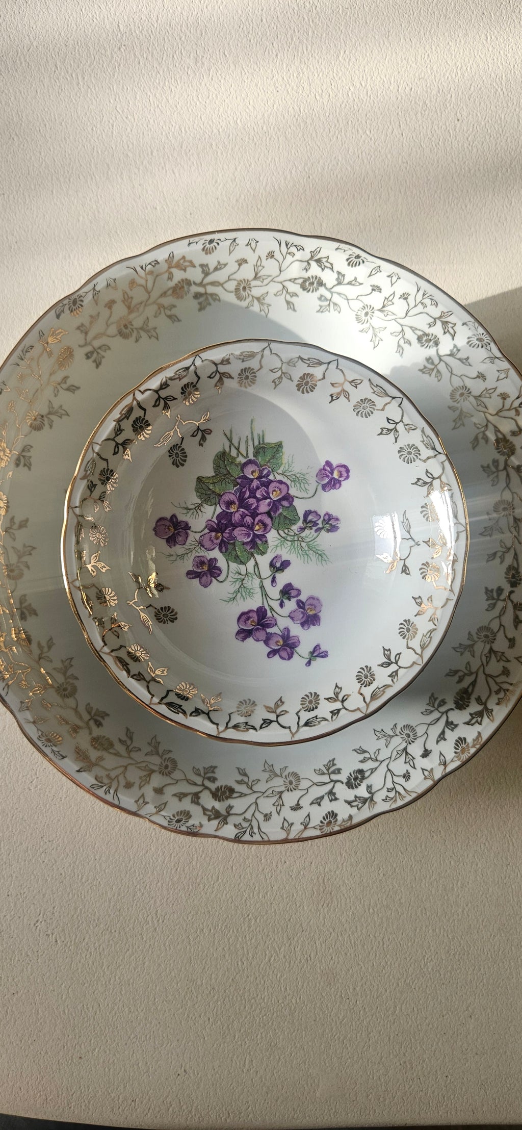 Service porcelaine 8 coupelles + plat