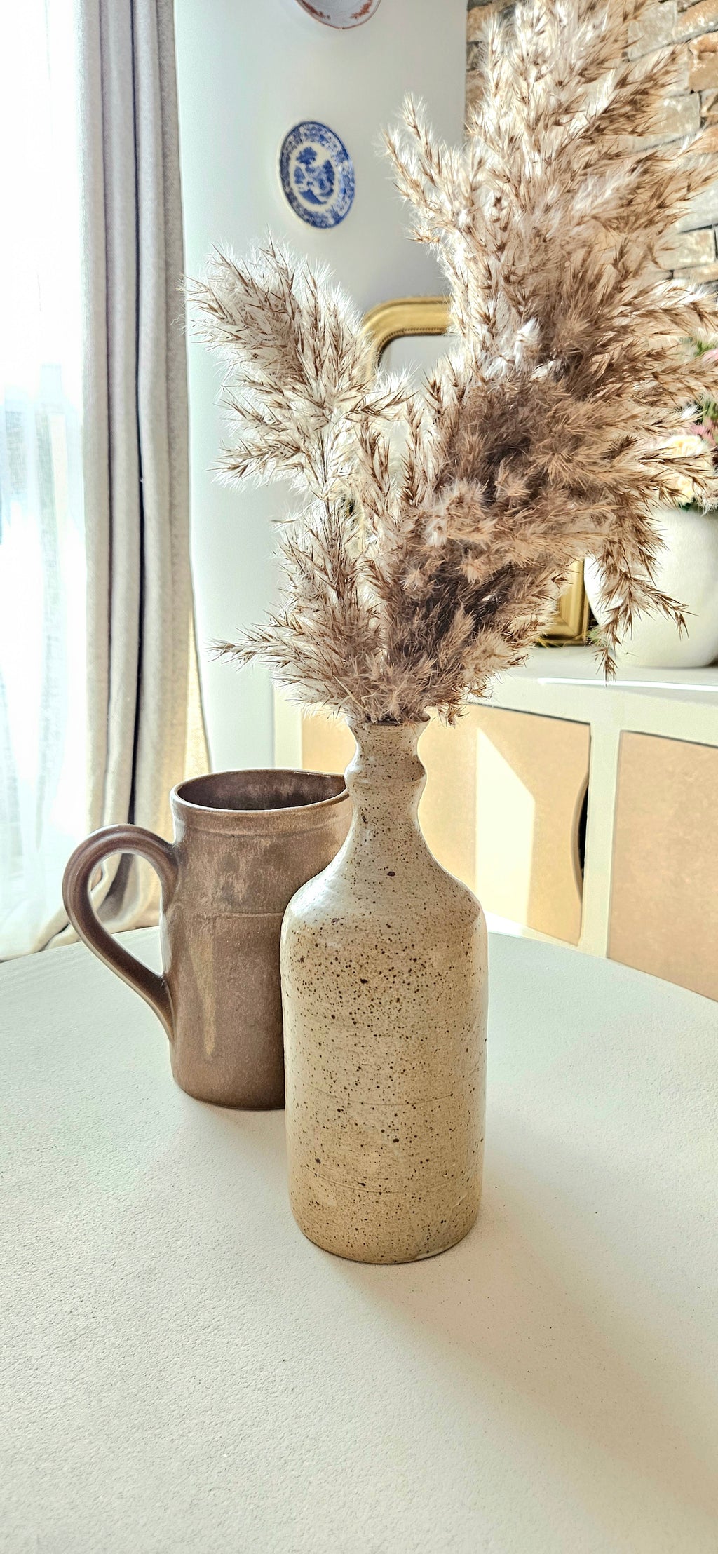 Bouteille en grès moucheté - LOUISE