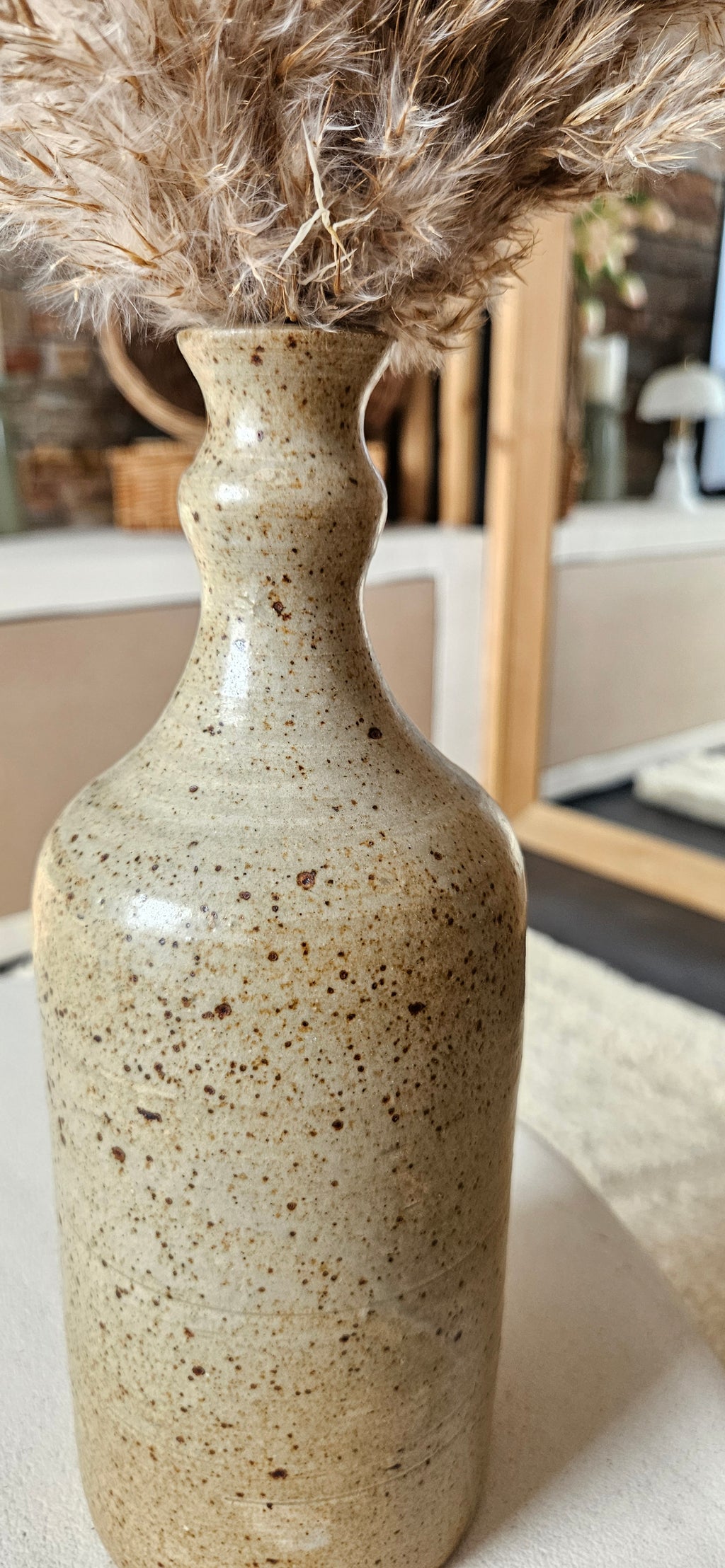 Bouteille en grès moucheté - LOUISE