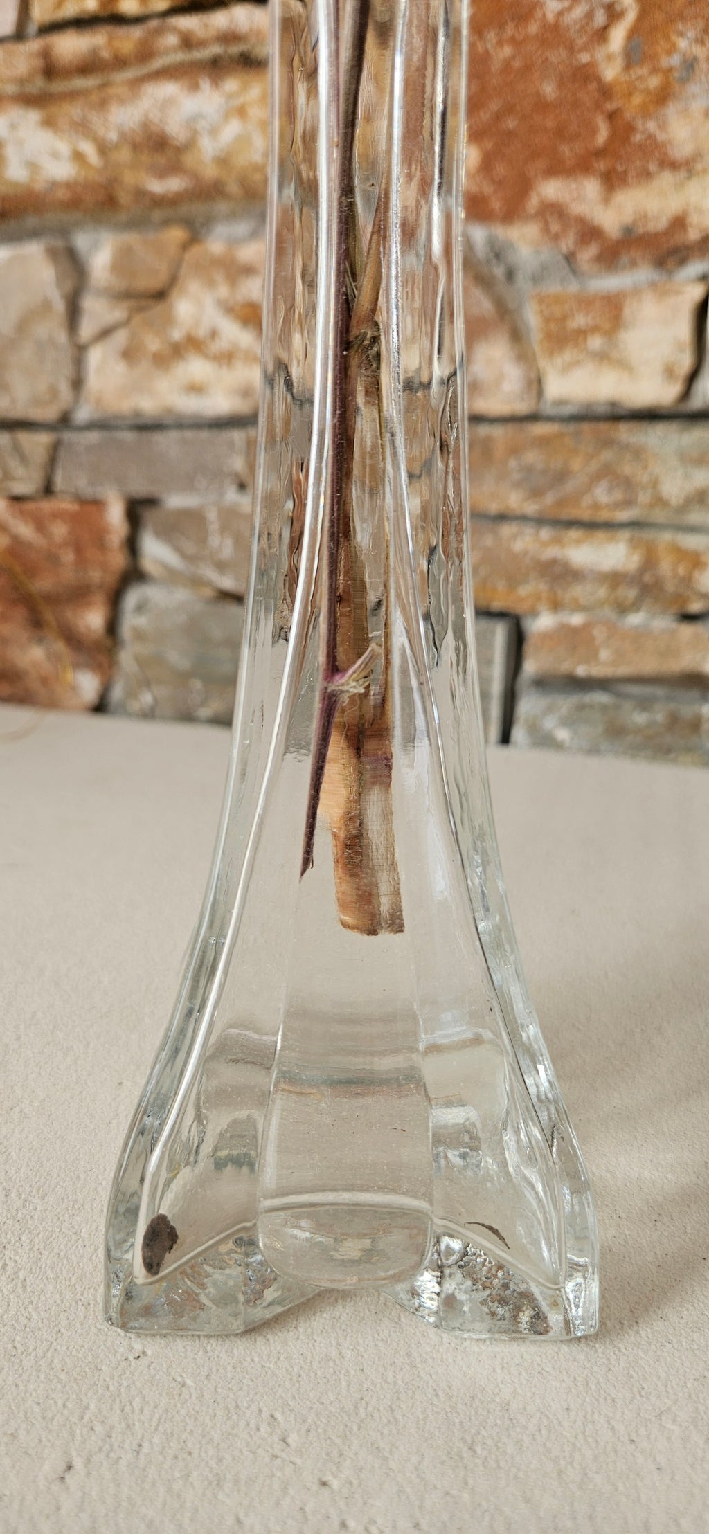 Soliflore vintage en verre moulé - SUZANNE