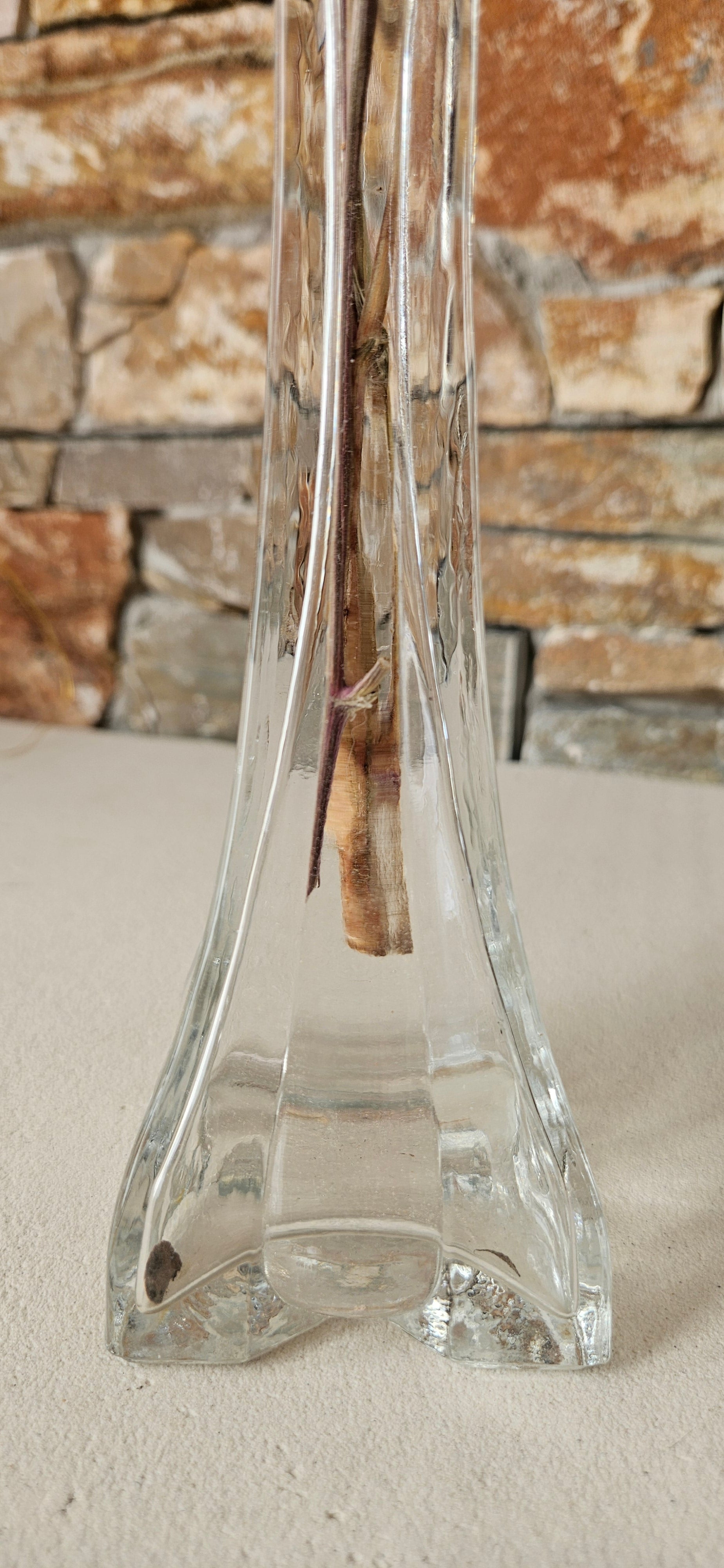 Soliflore vintage en verre moulé - SUZANNE