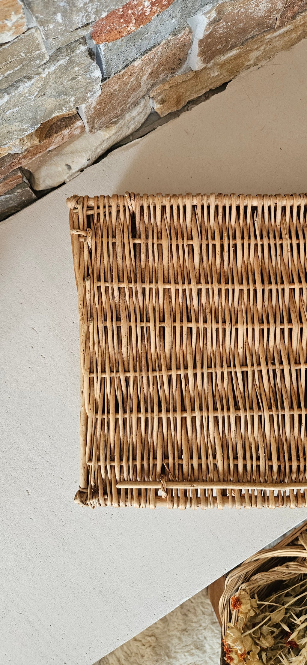 Coffret en osier vintage - LOUISETTE