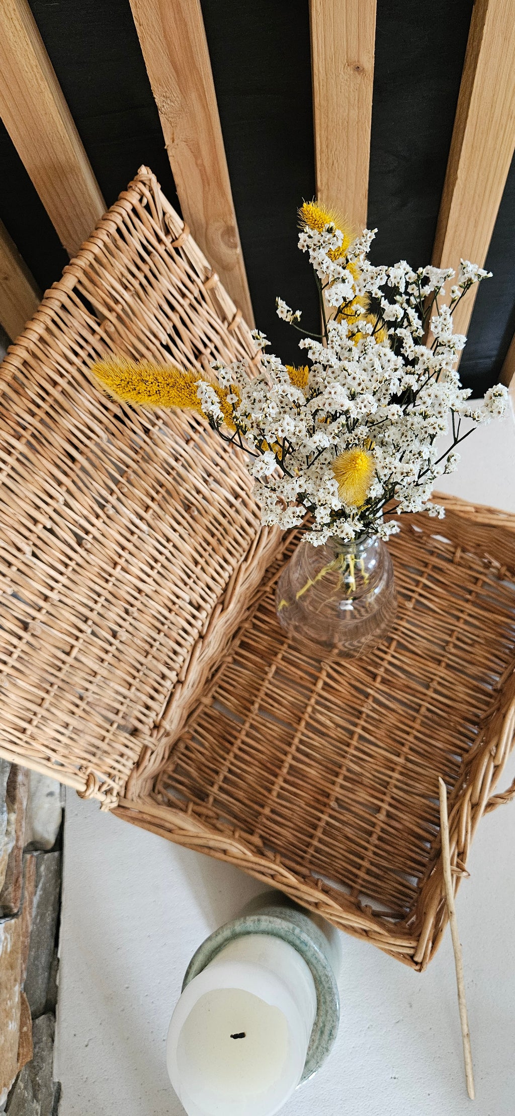 Coffret en osier vintage - LOUISETTE