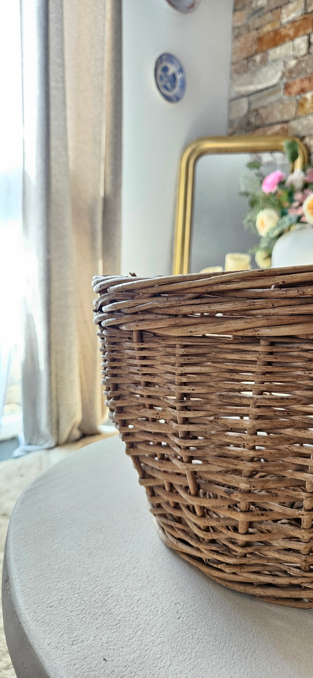 Panier en osier vintage - CAMILLE
