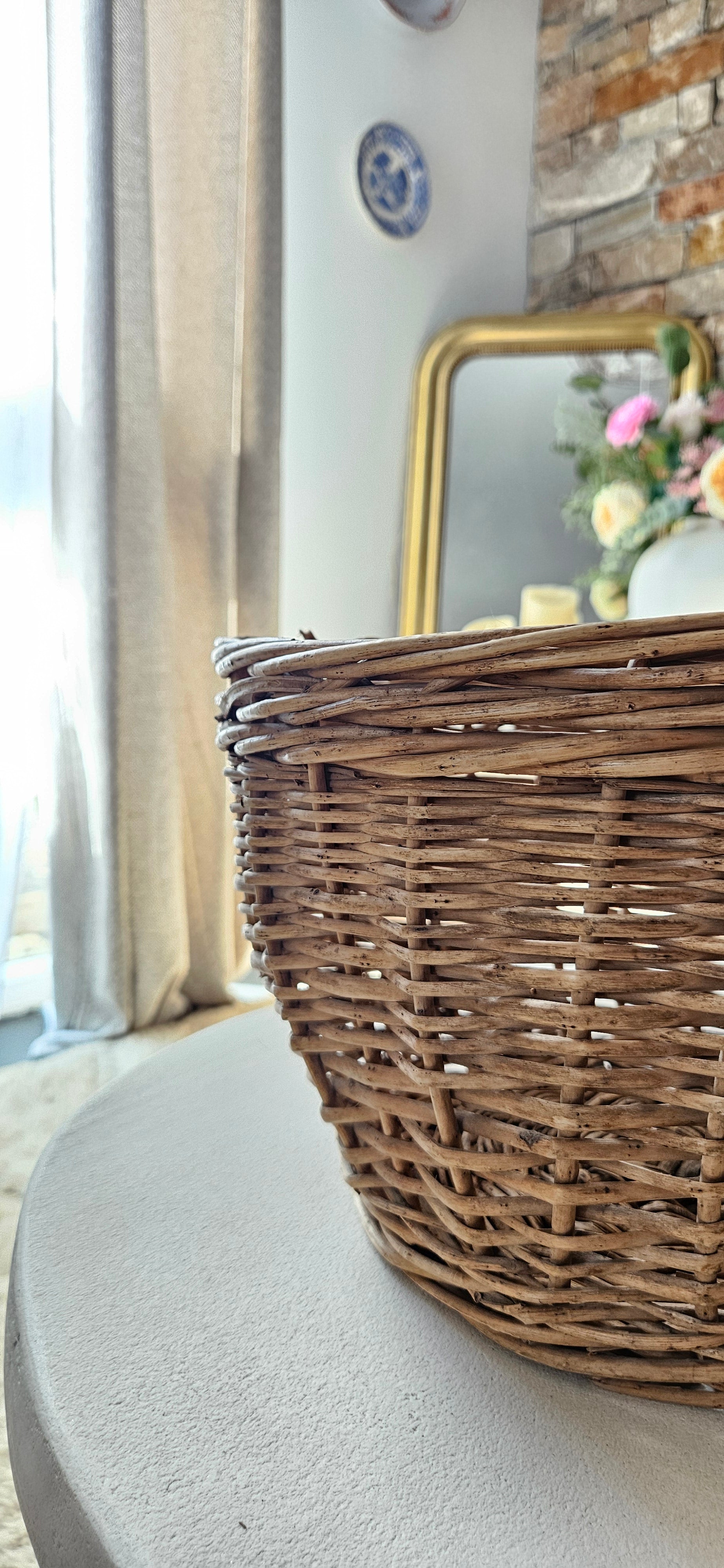Panier en osier vintage - CAMILLE