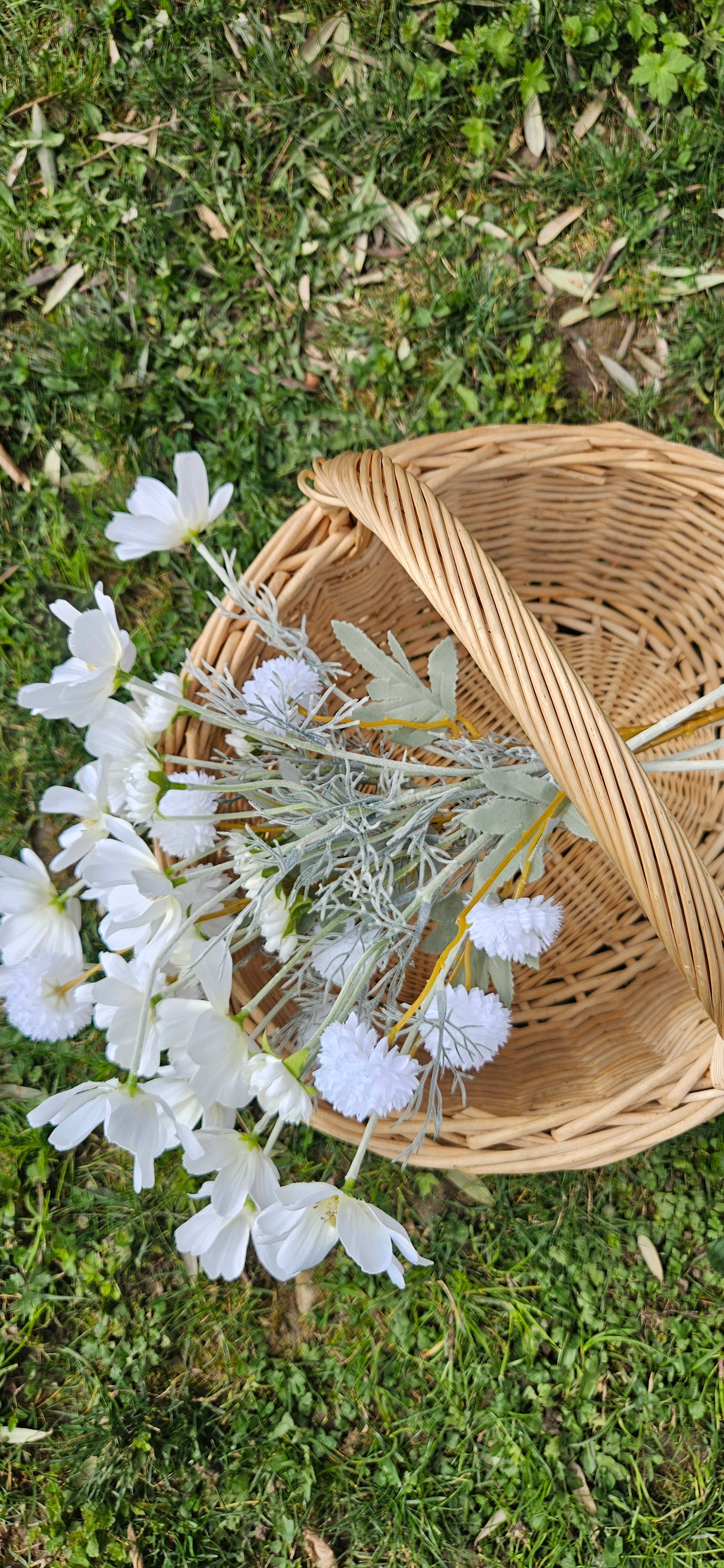 Panier ancien en osier – anse haute – ROSALIE