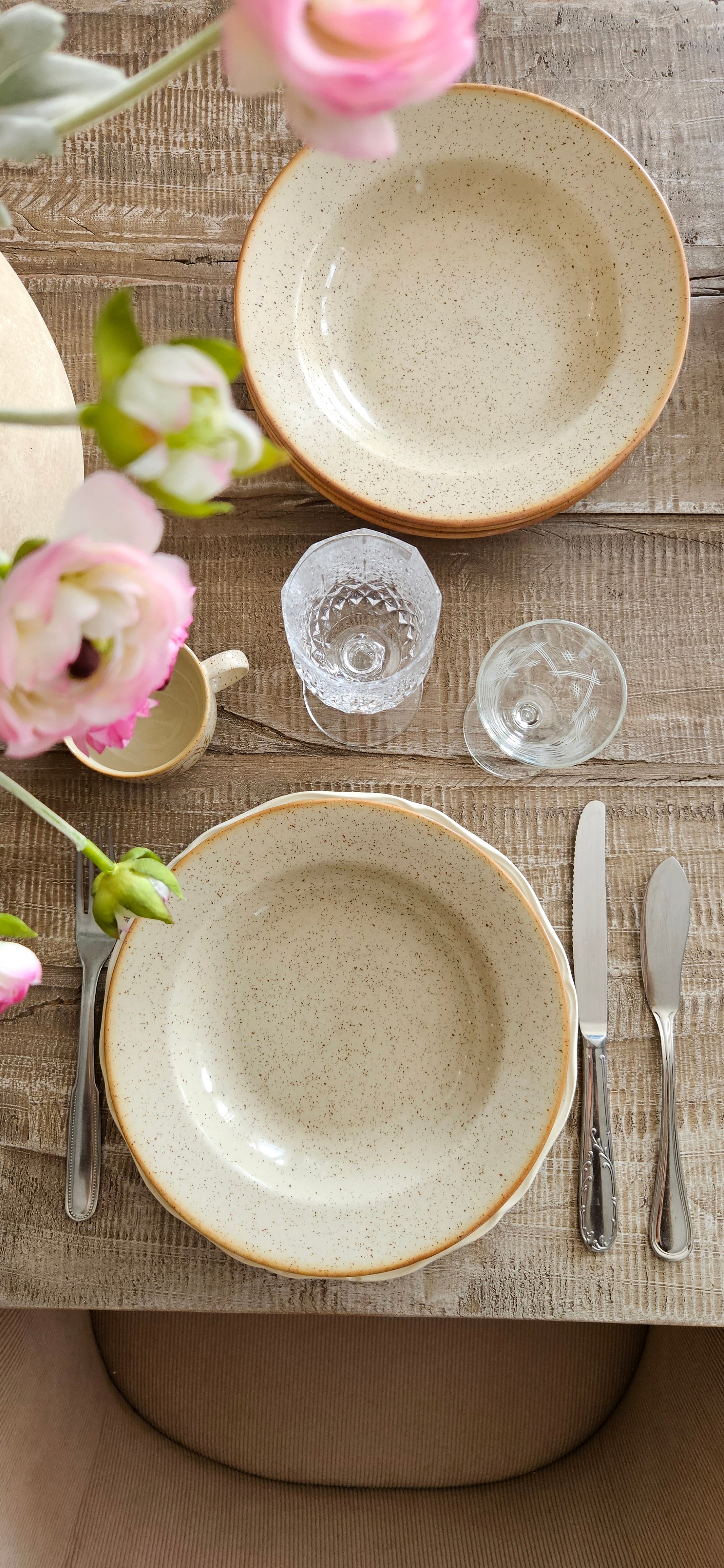 Lot de 8 assiettes creuses vintage Tułowice