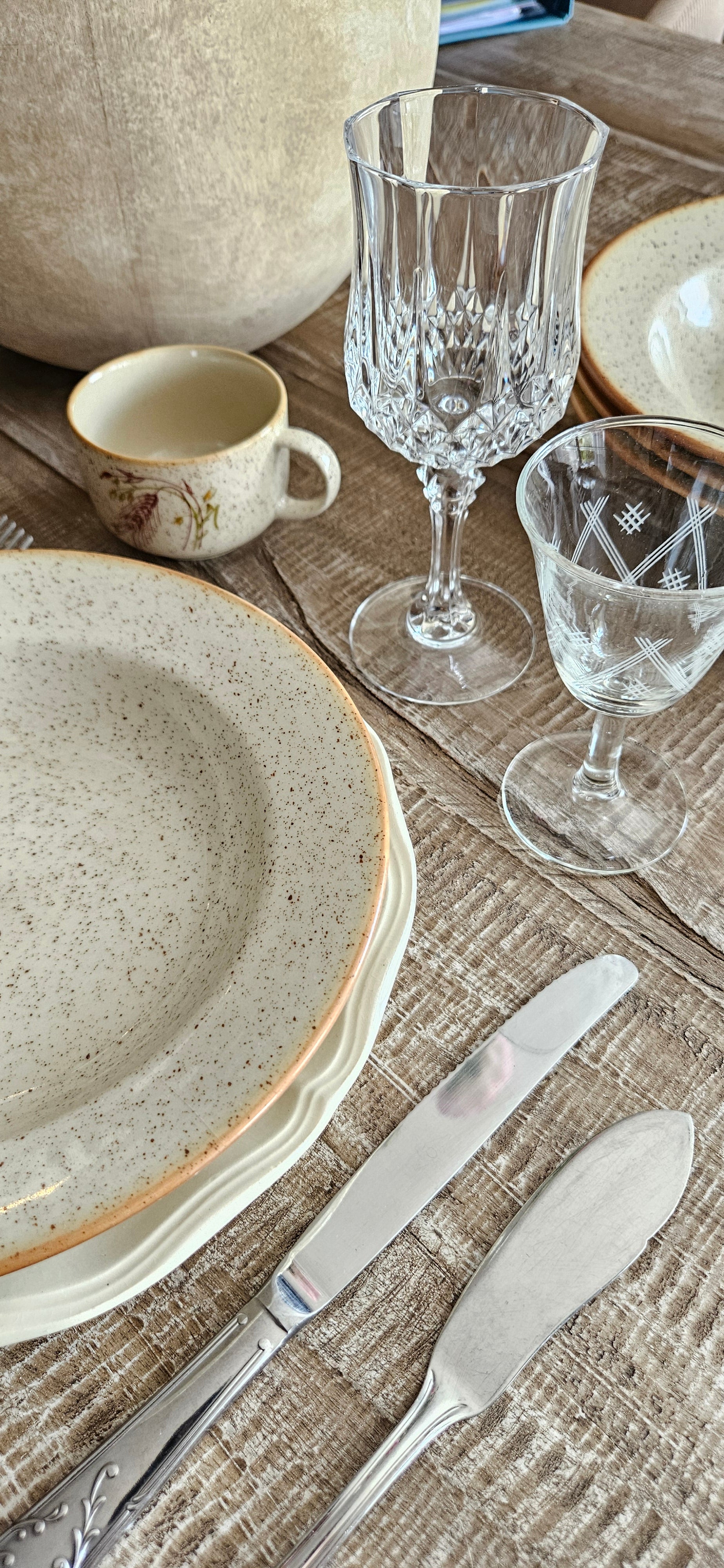 Lot de 8 assiettes creuses vintage Tułowice