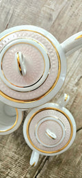 Service à thé / Café ancien A. Blin – porcelaine française dorée, circa 1930-1950