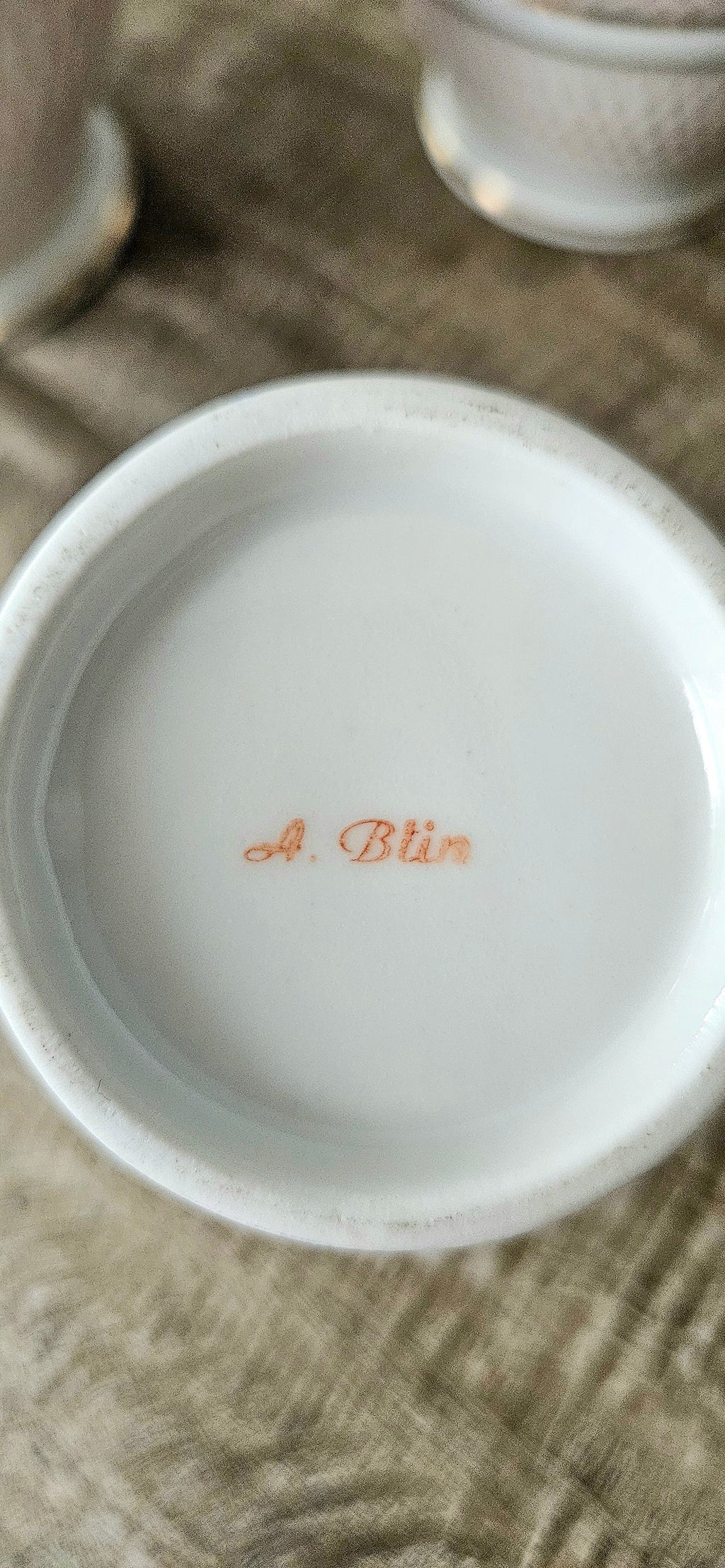 Service à thé / Café ancien A. Blin – porcelaine française dorée, circa 1930-1950