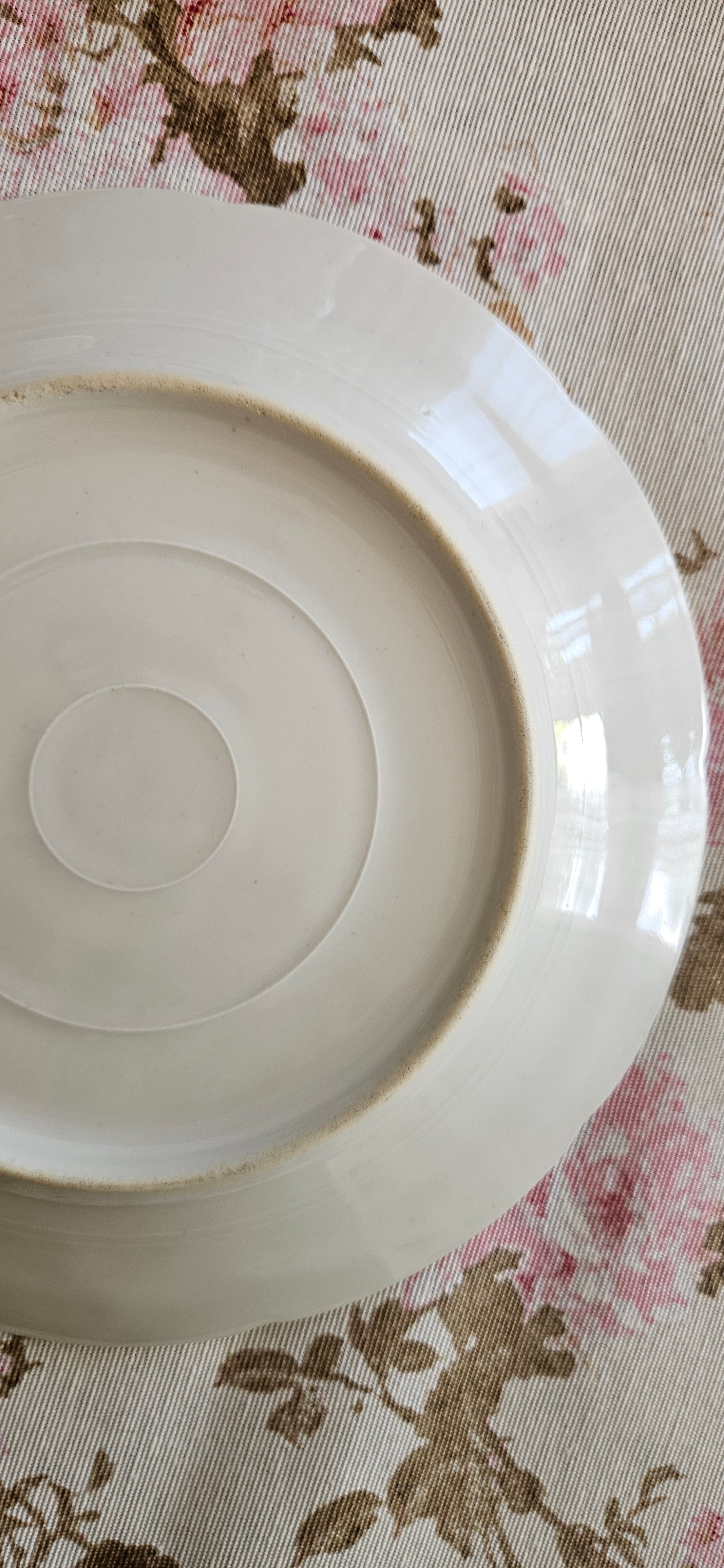 Assiette à dessert : porcelaine vintage fleurie – à l’unité