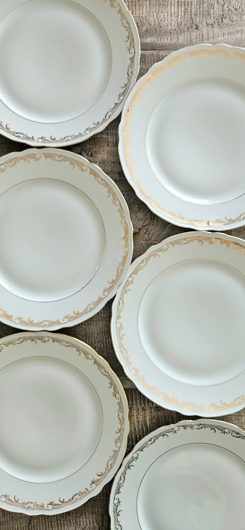 Assiette ancienne Berry Haute Porcelaine – Porcelaine française blanche et dorée