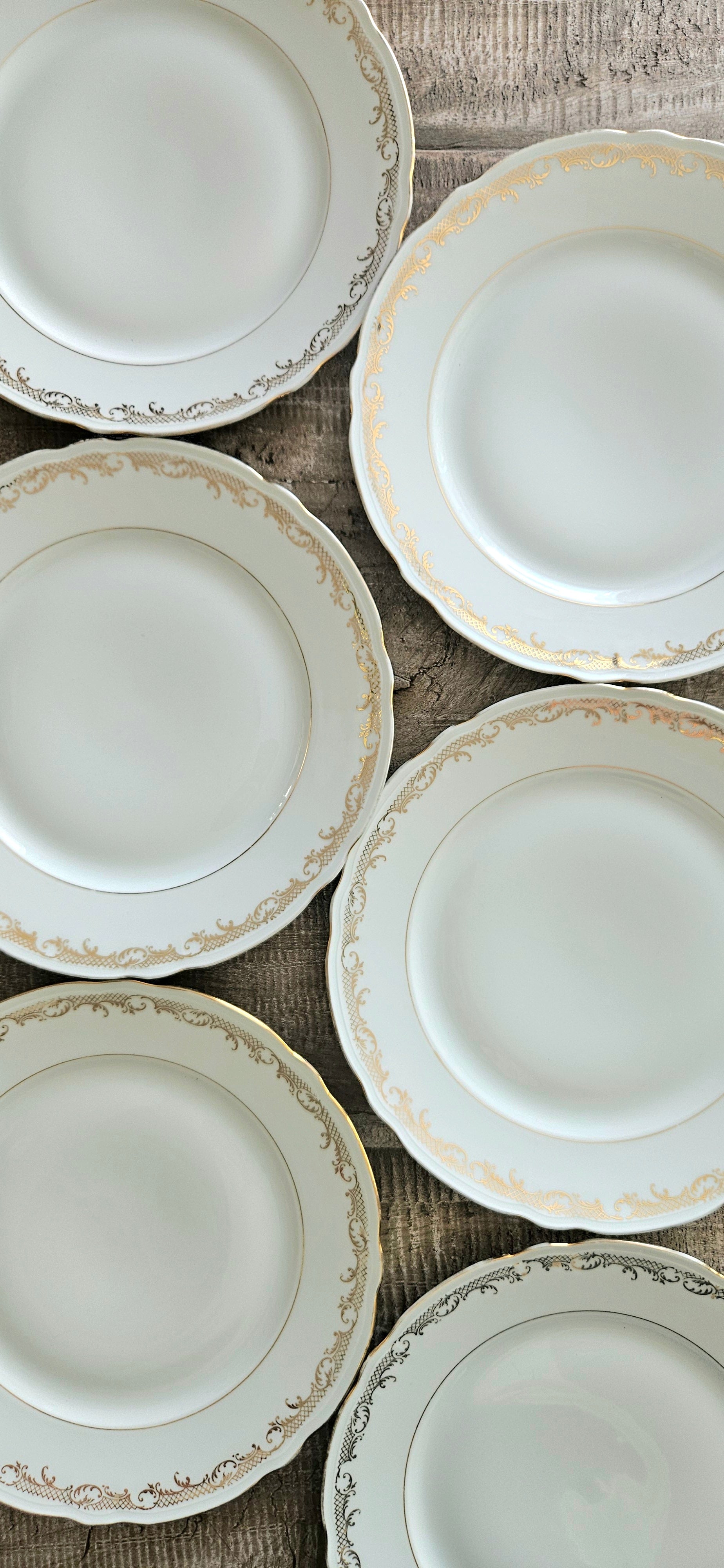 Assiette ancienne Berry Haute Porcelaine – Porcelaine française blanche et dorée