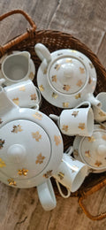 Service à café vintage Limoges doré Marcel Chaufriasse – théière cafetière tasses porcelaine française
