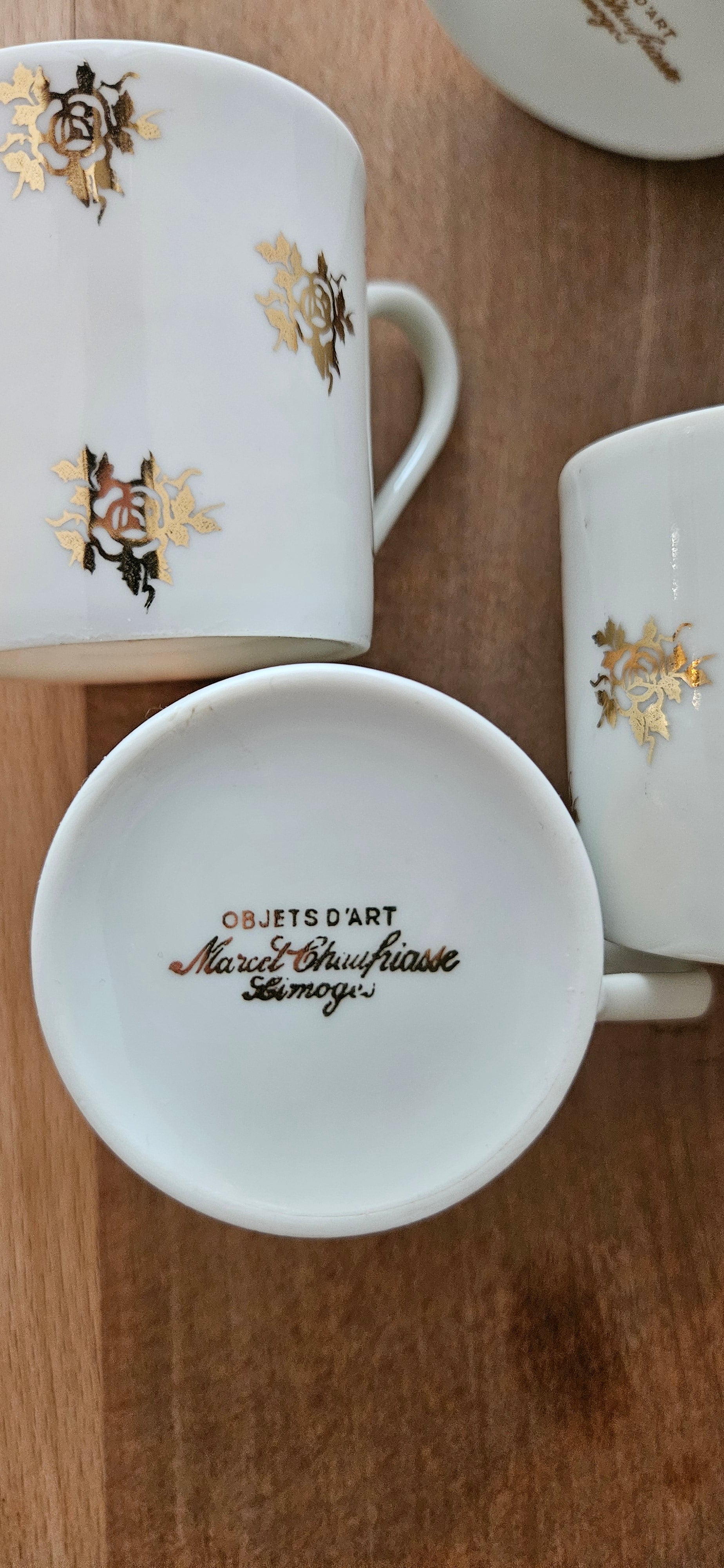 Service à café vintage Limoges doré Marcel Chaufriasse – théière cafetière tasses porcelaine française
