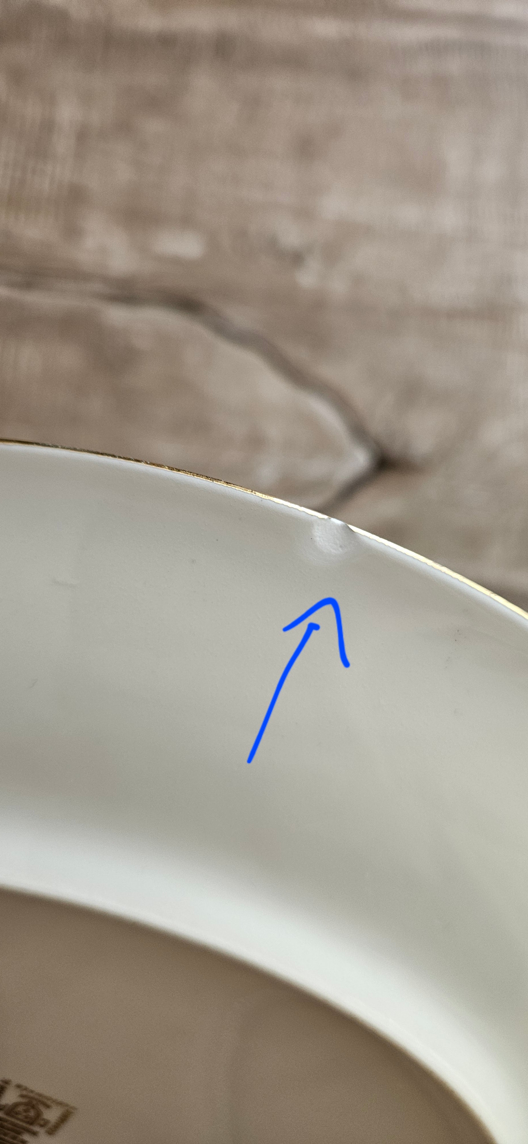 Assiette vintage française en porcelaine Berry – décor floral champêtre