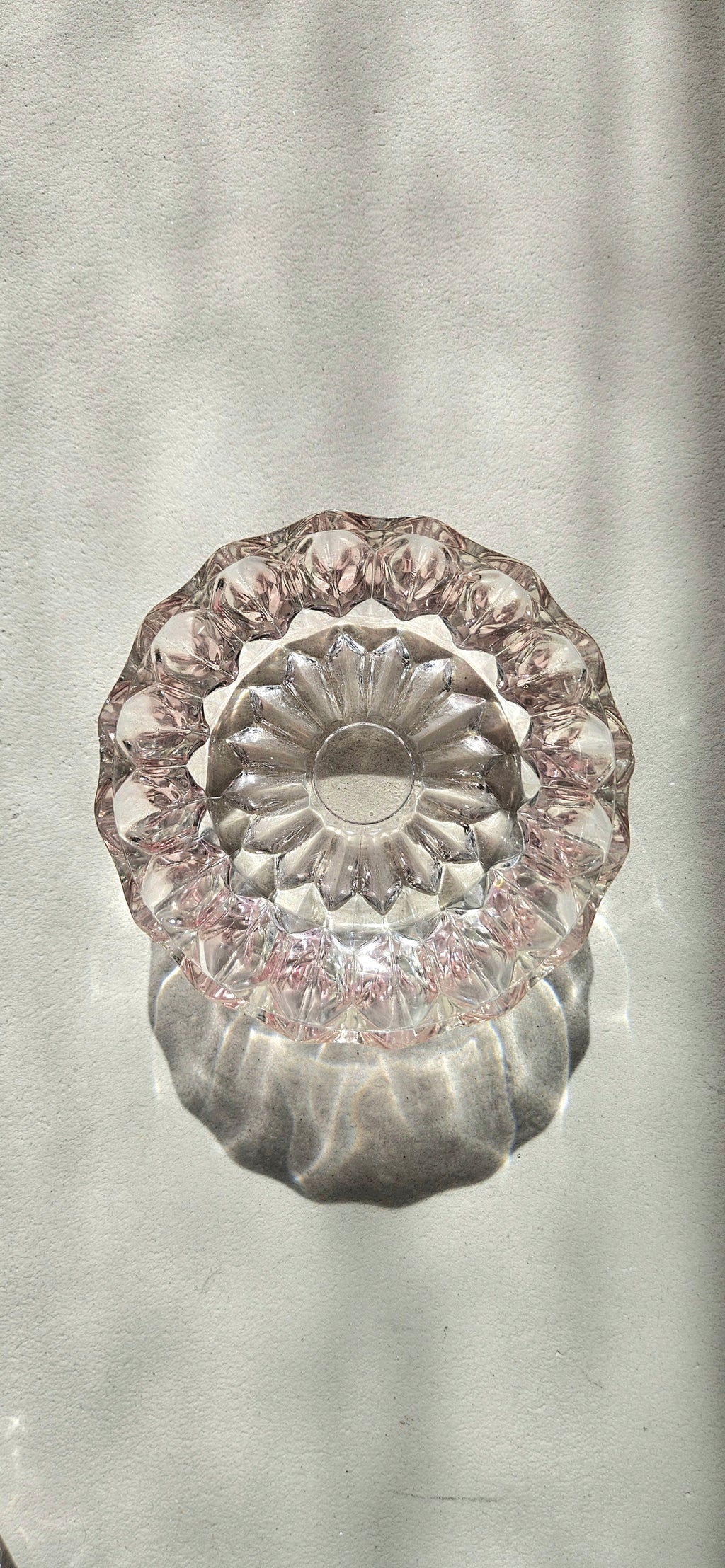 Lot de 5 coupelles vintage en verre coloré facetté