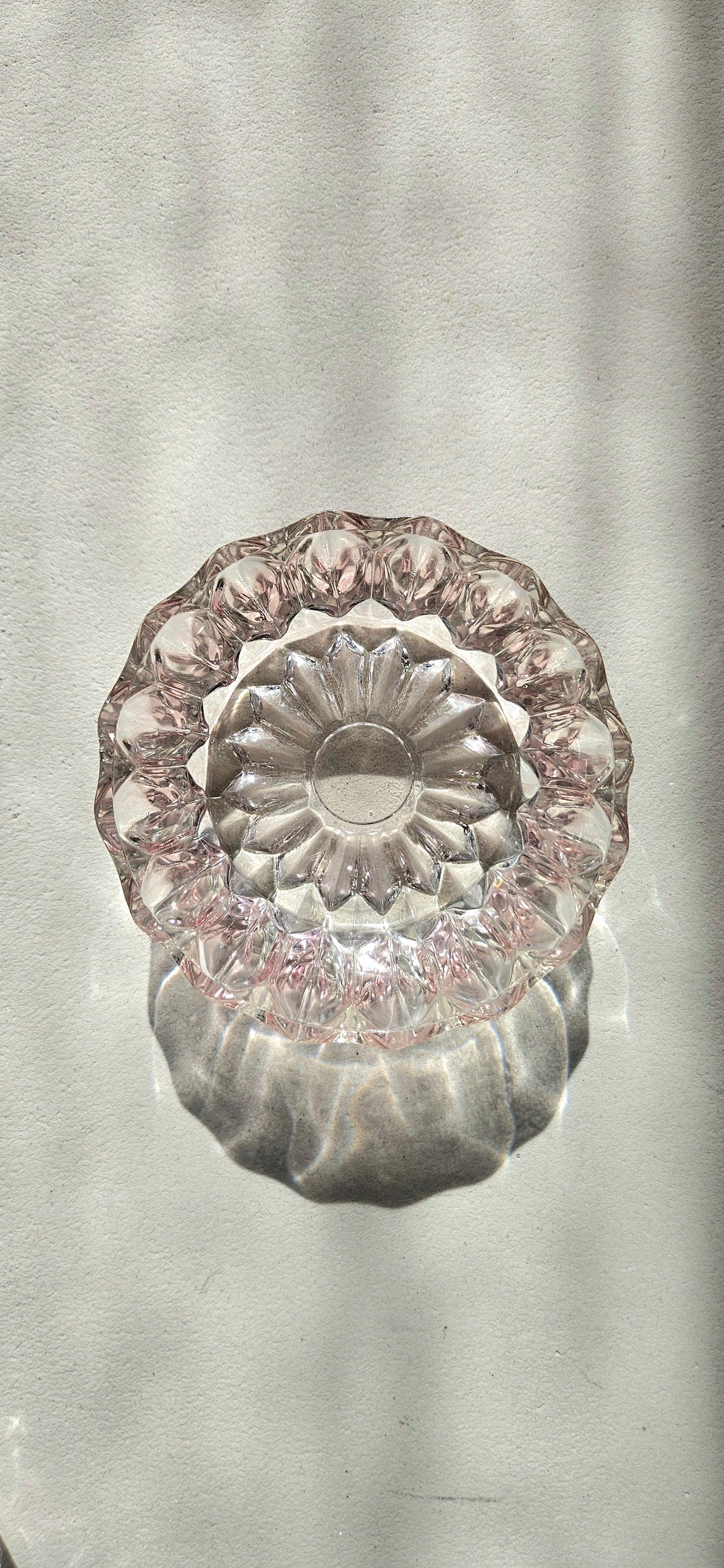 Lot de 5 coupelles vintage en verre coloré facetté