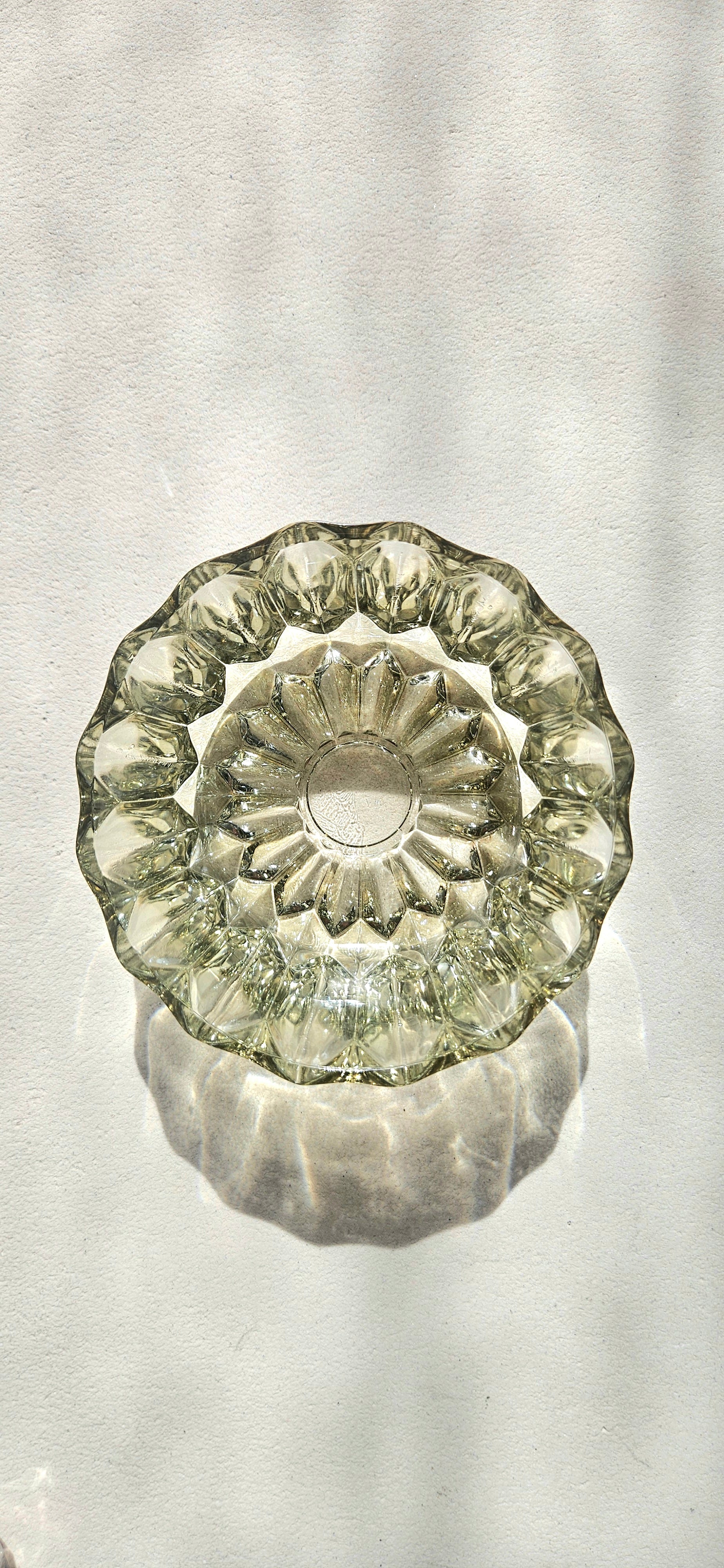 Lot de 5 coupelles vintage en verre coloré facetté