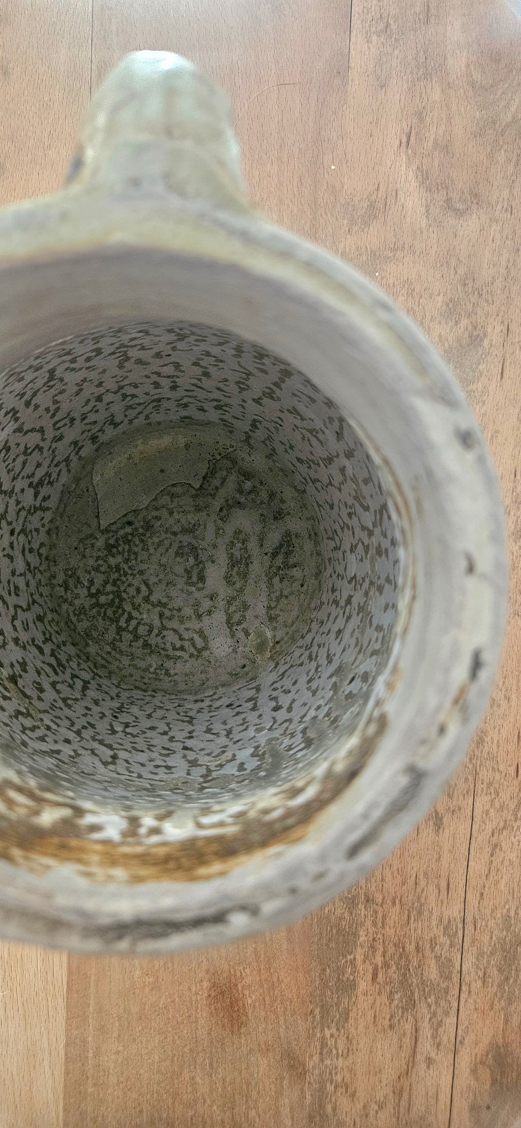 Pot à anse en grès vernissé vintage