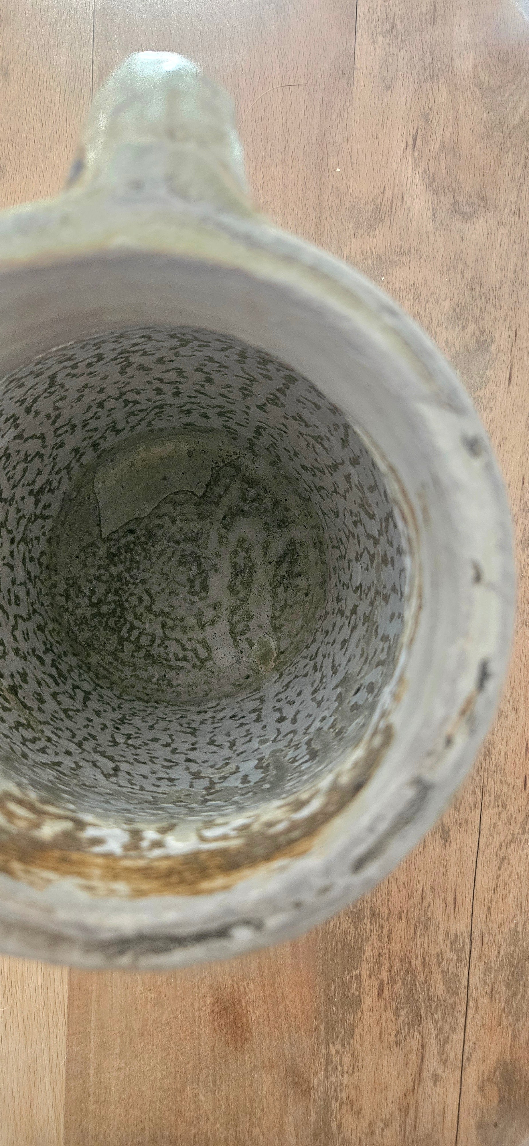 Pot à anse en grès vernissé vintage