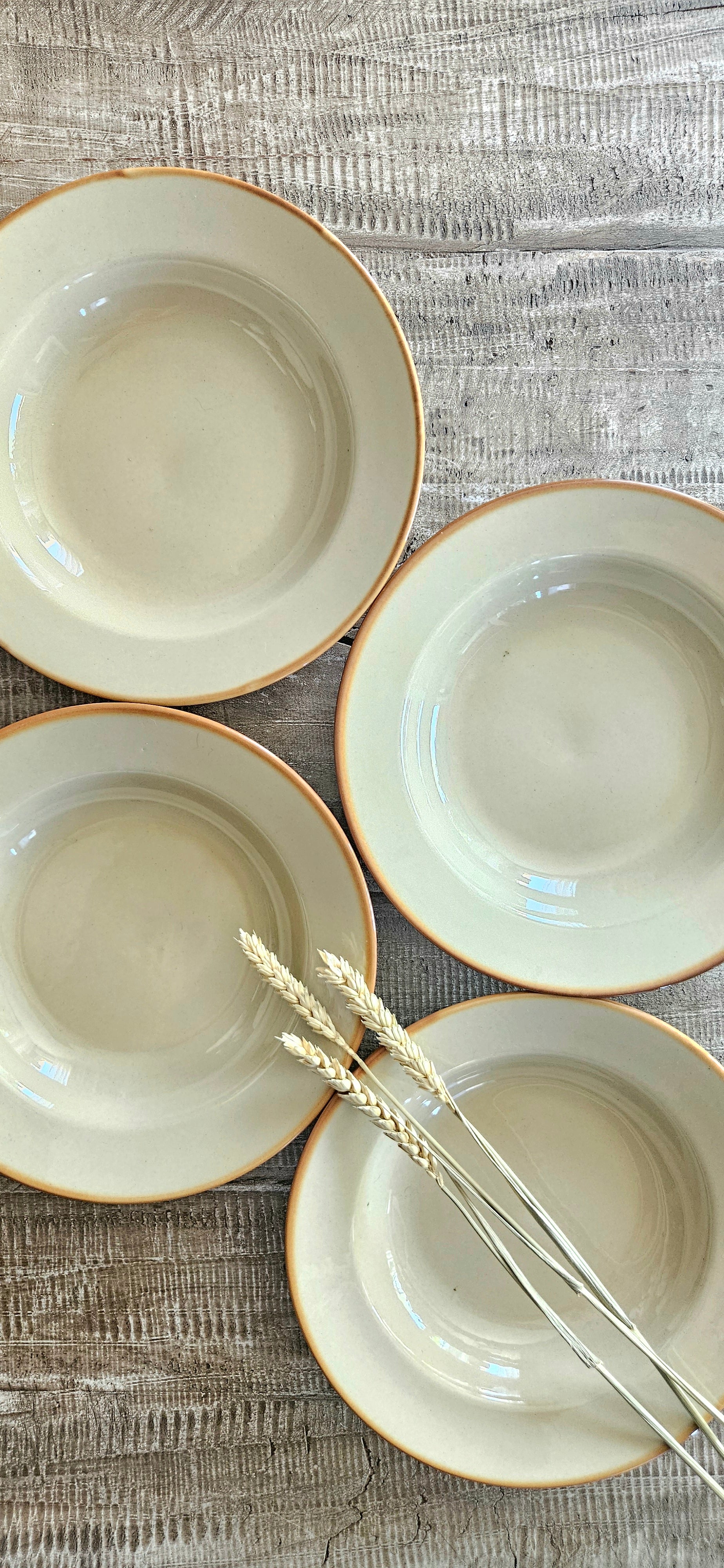 Lot 4 assiettes creuses vintage Tulowice