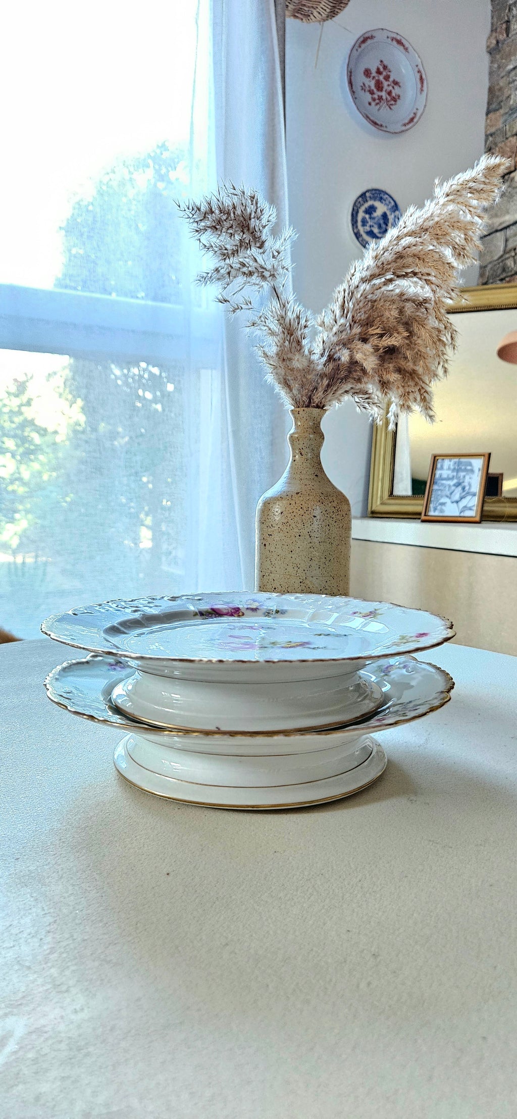 Duo compotiers anciens - porcelaine début 20ème
