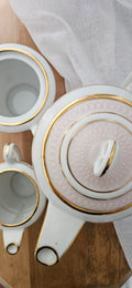 Service à thé / Café ancien A. Blin – porcelaine française dorée, circa 1930-1950