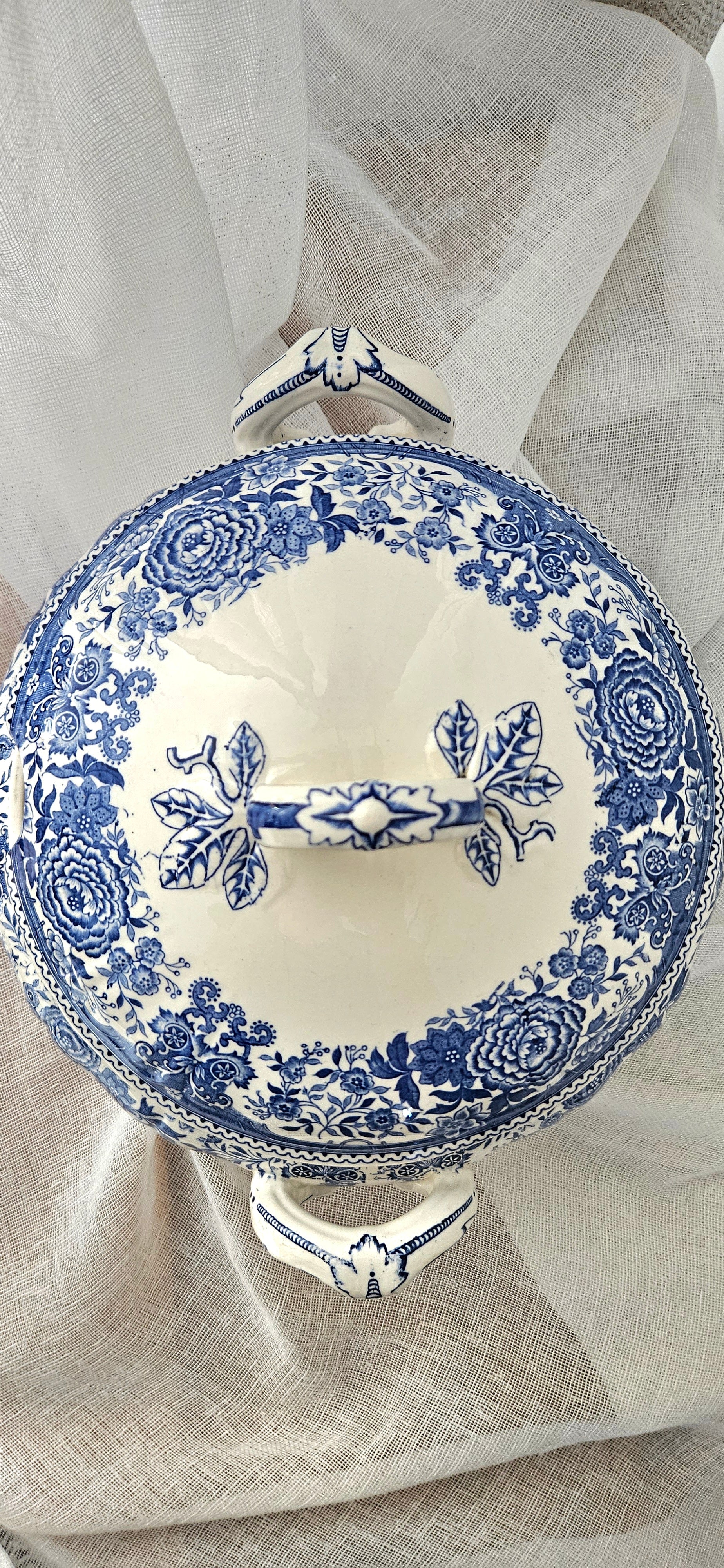 Soupière ancienne Villeroy & Boch Burgenland – Porcelaine allemande bleue