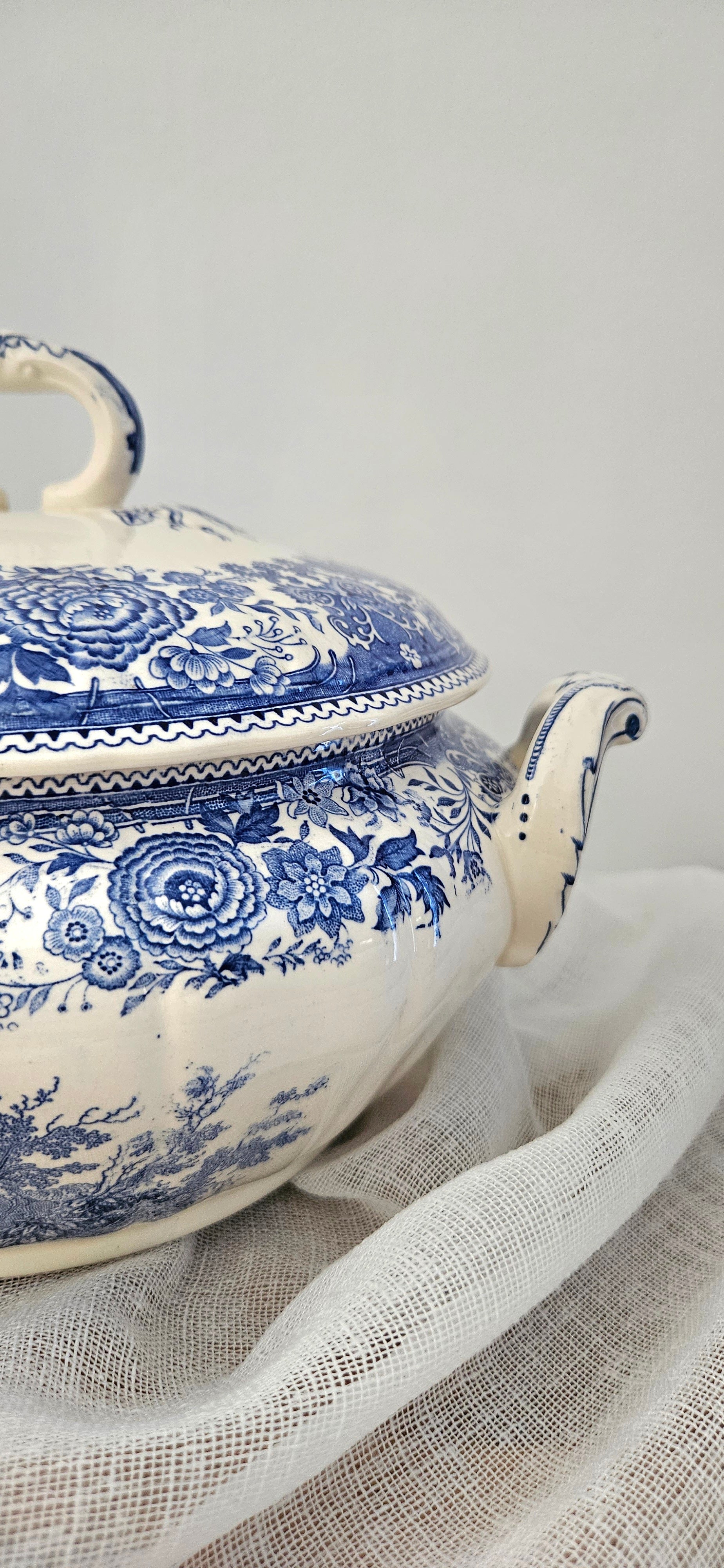 Soupière ancienne Villeroy & Boch Burgenland – Porcelaine allemande bleue