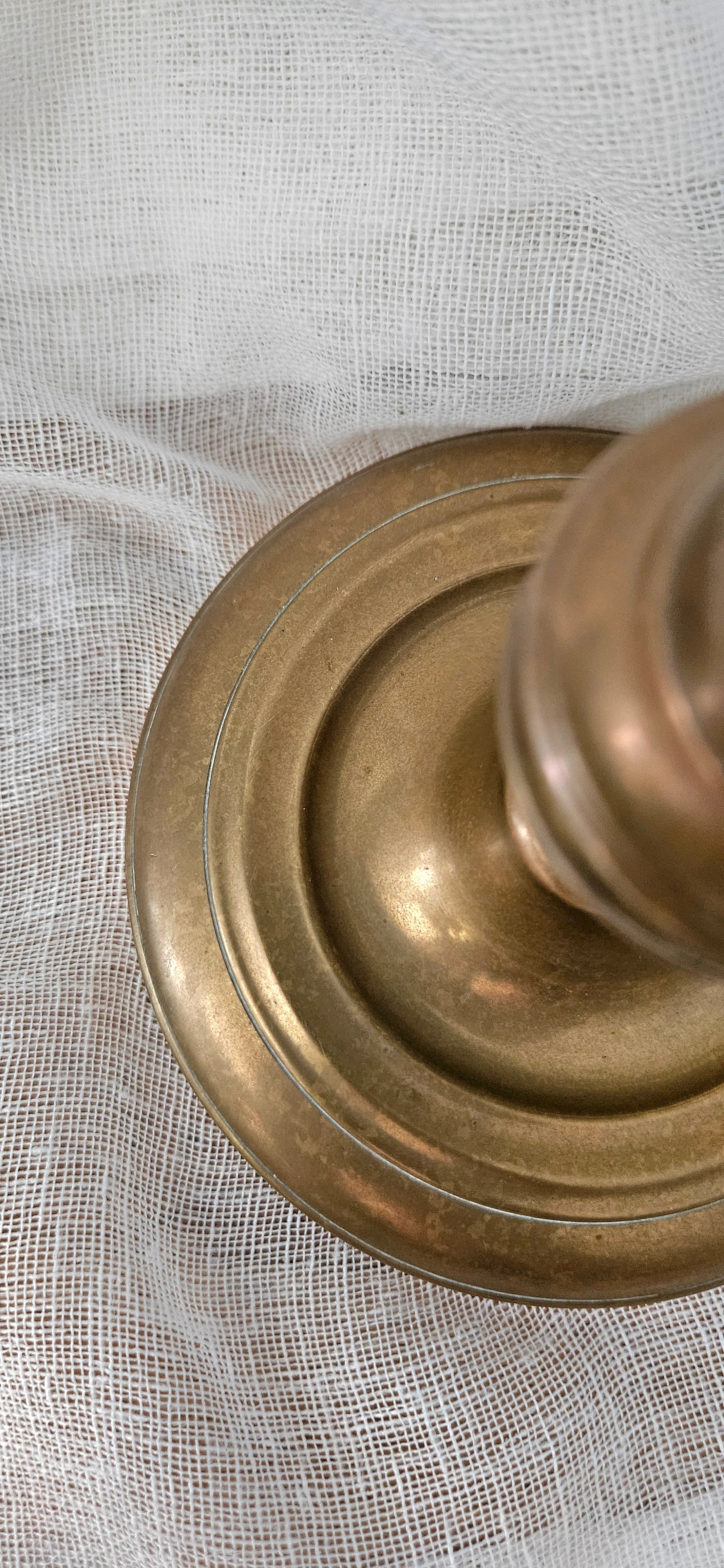 Bougeoir ancien en laiton 26 cm
