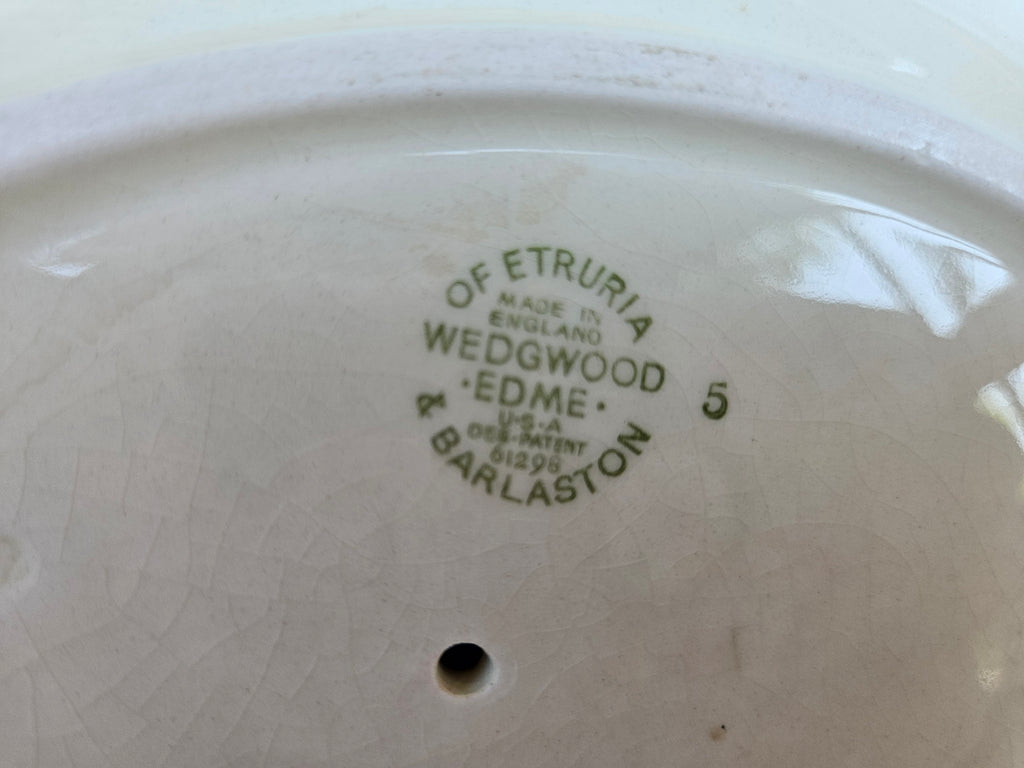 Saucière ancienne Wedgwood Edme avec son dormant