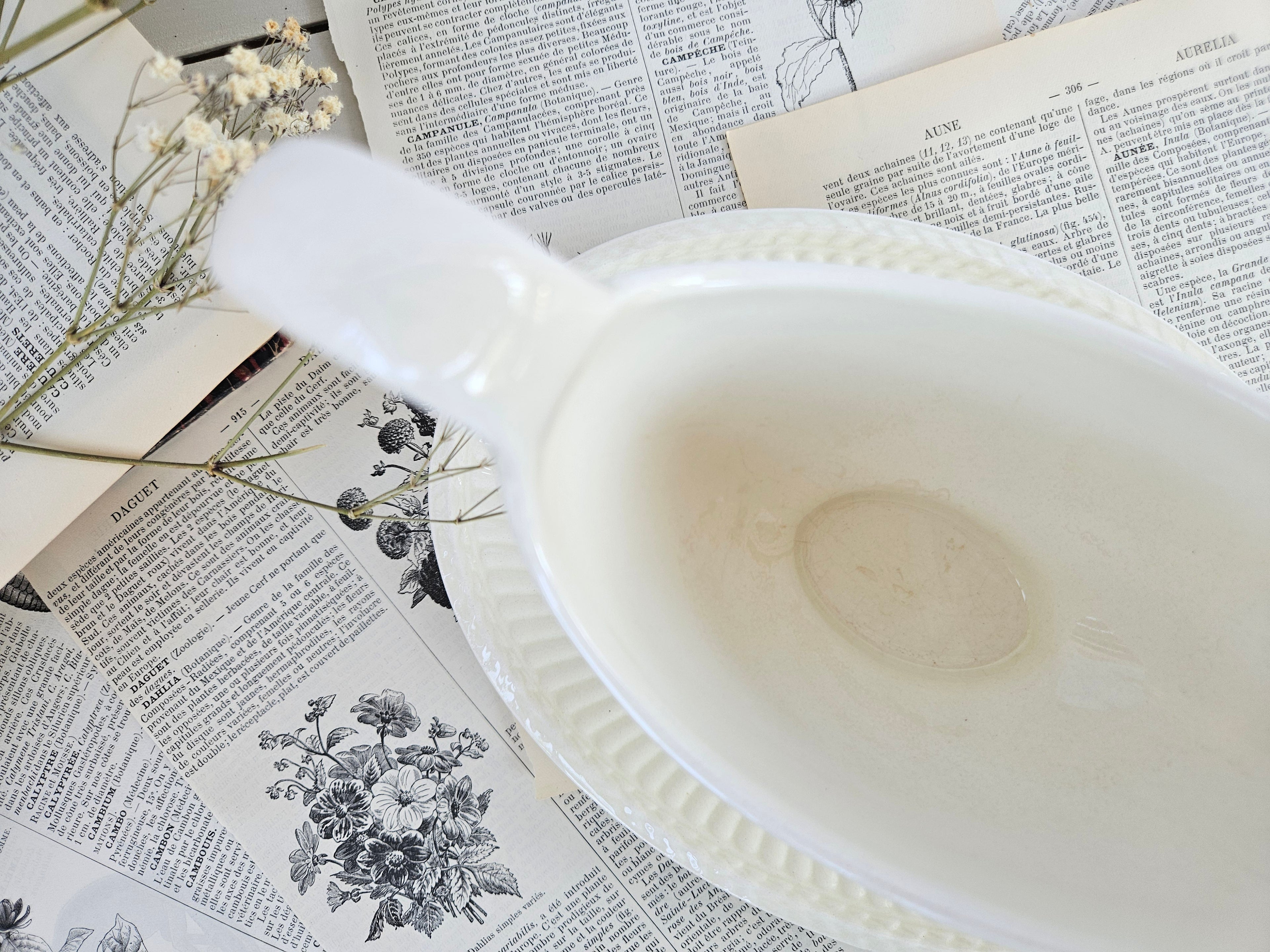 Saucière ancienne Wedgwood Edme avec son dormant
