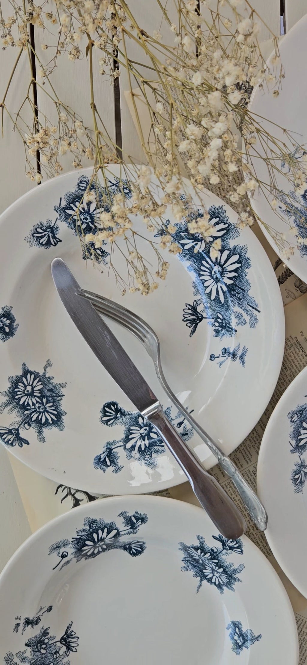Assiette creuse Faïencerie Nouvelle Givors modèle Marguerite – Terre de fer