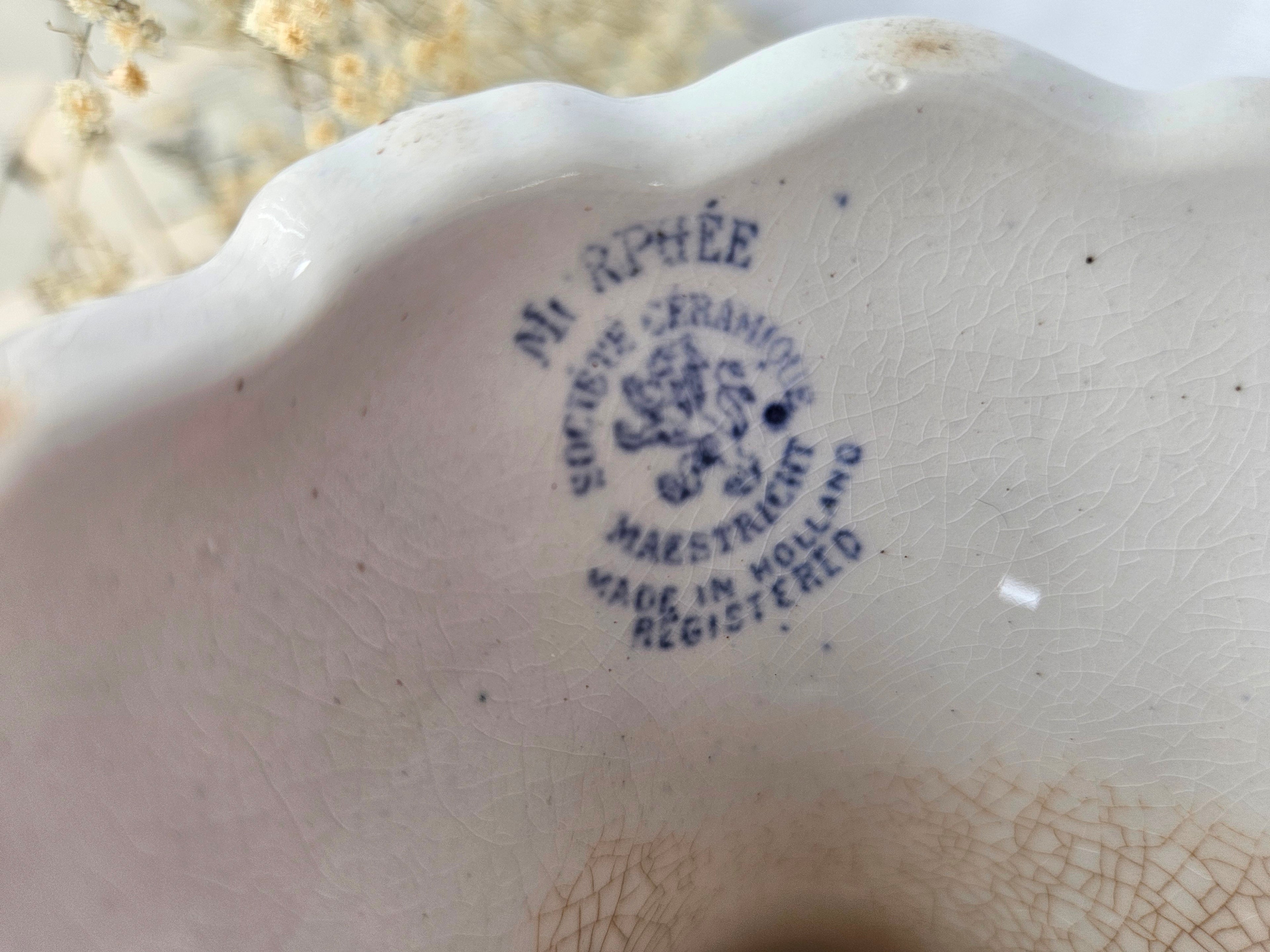 Rare compotier ancien Morphée – Société Céramique Maastricht