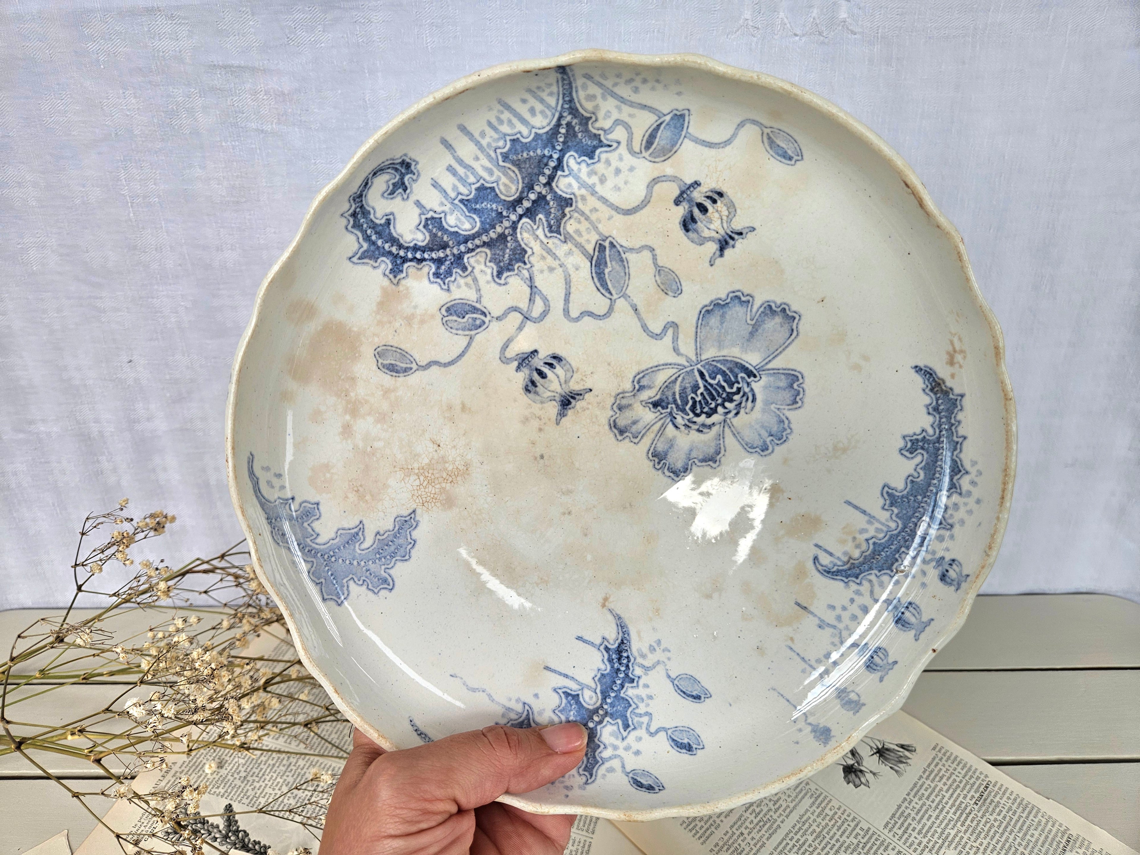 Rare compotier ancien Morphée – Société Céramique Maastricht