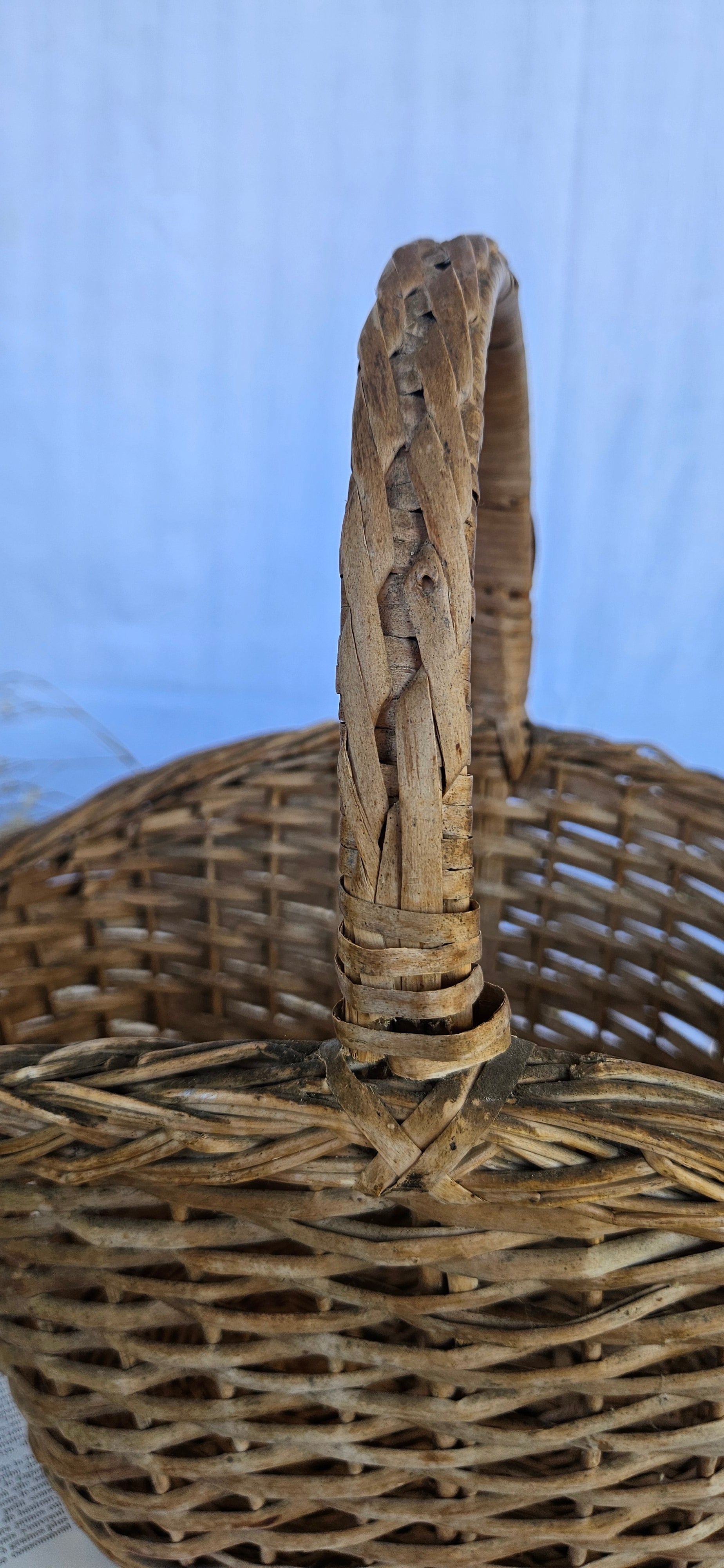 petit panier en osier tressé | Panier de marché vintage | Vannerie française