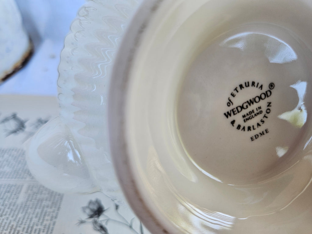 Théière Wedgwood Edme vintage en faïence fine blanche – Made in England