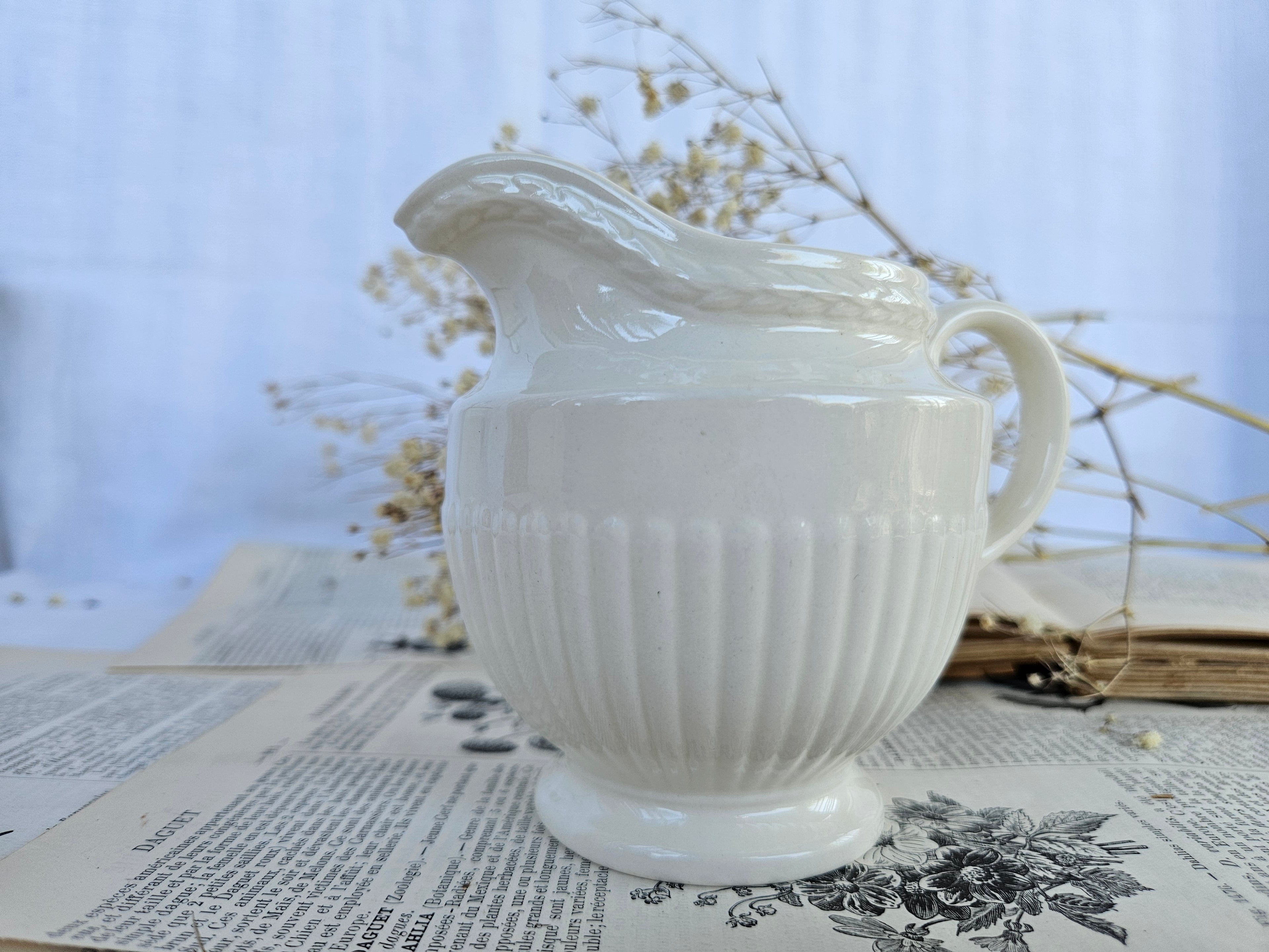 Wedgwood EDME Duo Pot à Lait et Sucrier Blanc Ivoire | Made in England
