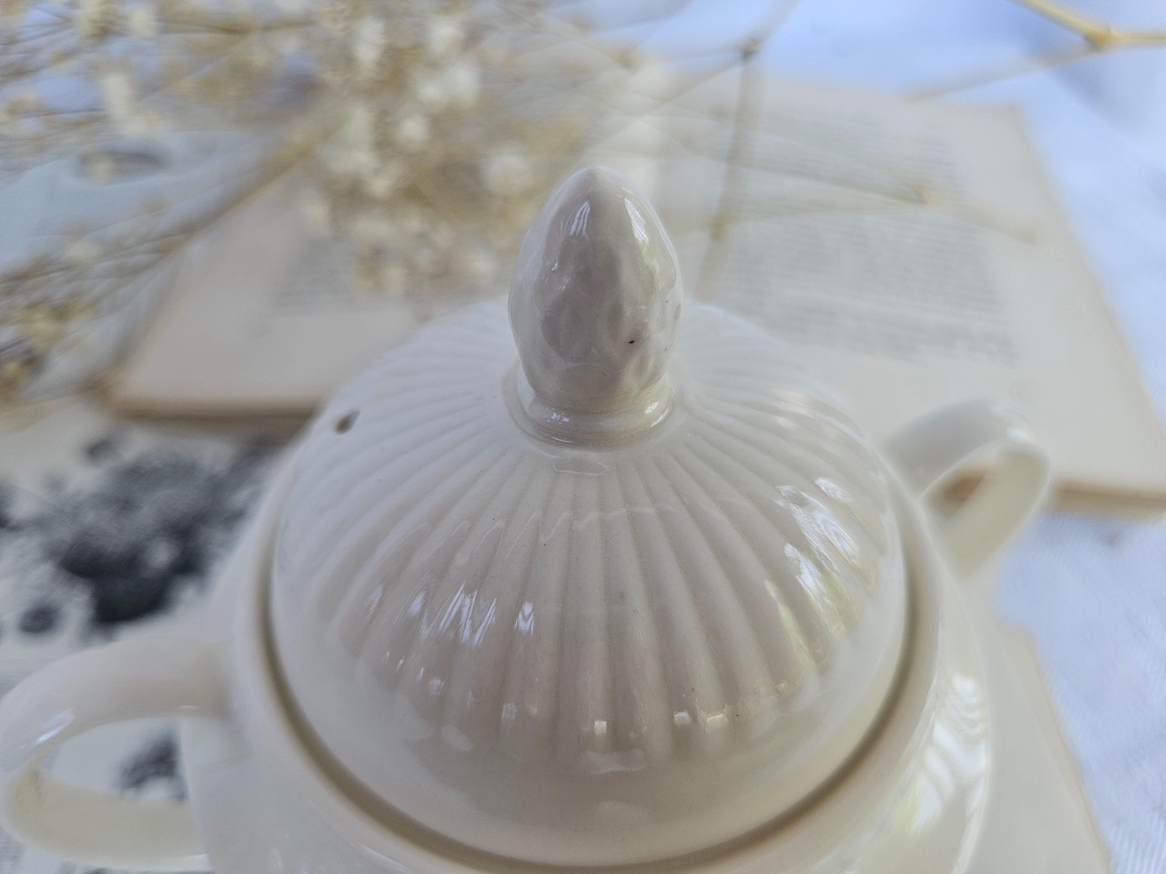 Wedgwood EDME Duo Pot à Lait et Sucrier Blanc Ivoire | Made in England