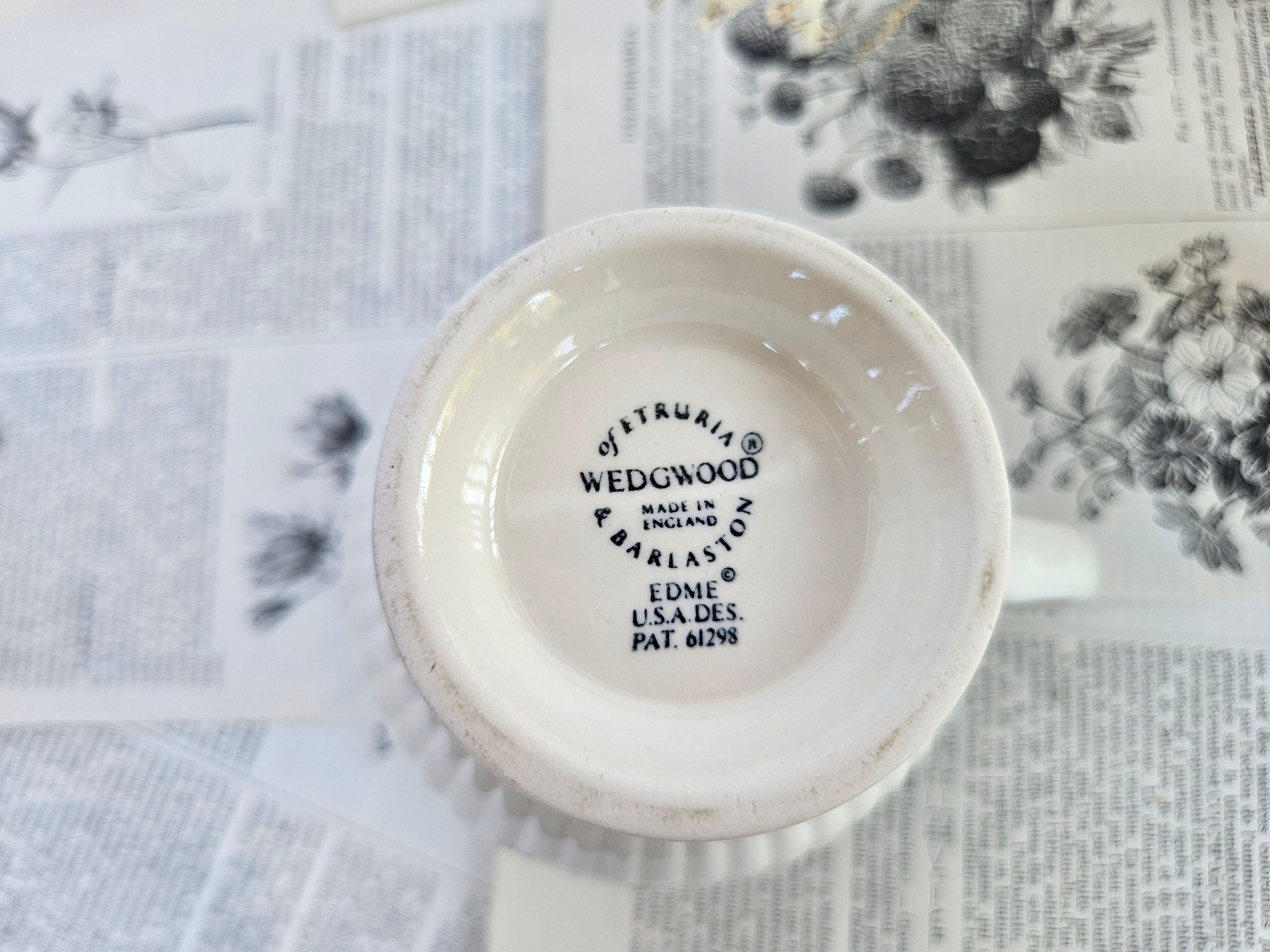 Wedgwood EDME Duo Pot à Lait et Sucrier Blanc Ivoire | Made in England