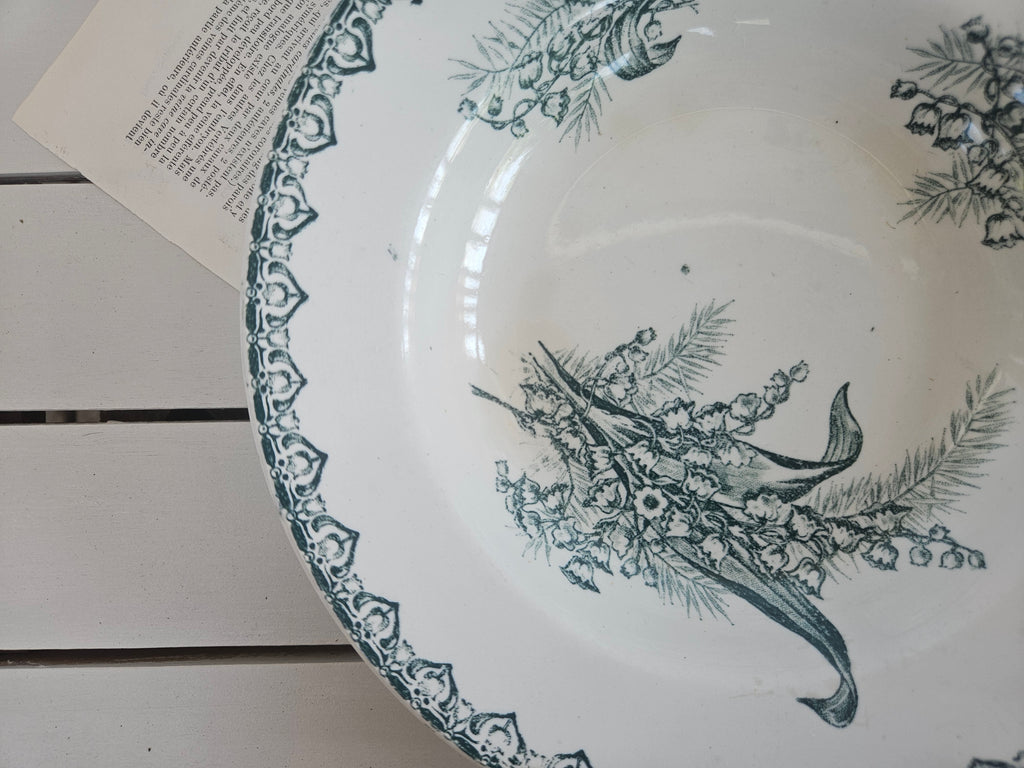 Lot de 3 assiettes creuses anciennes Terre de Fer