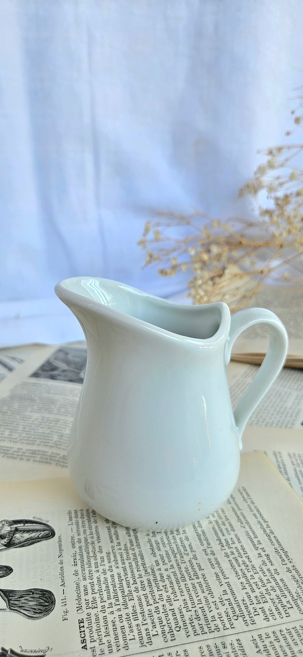 Pot à lait Chauvigny FD France en porcelaine blanche