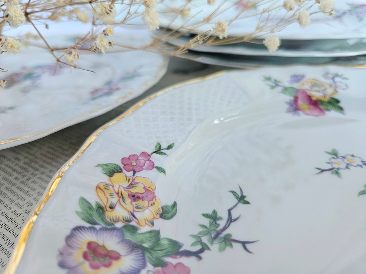 6 assiettes à dessert Bernardaud Limoges
