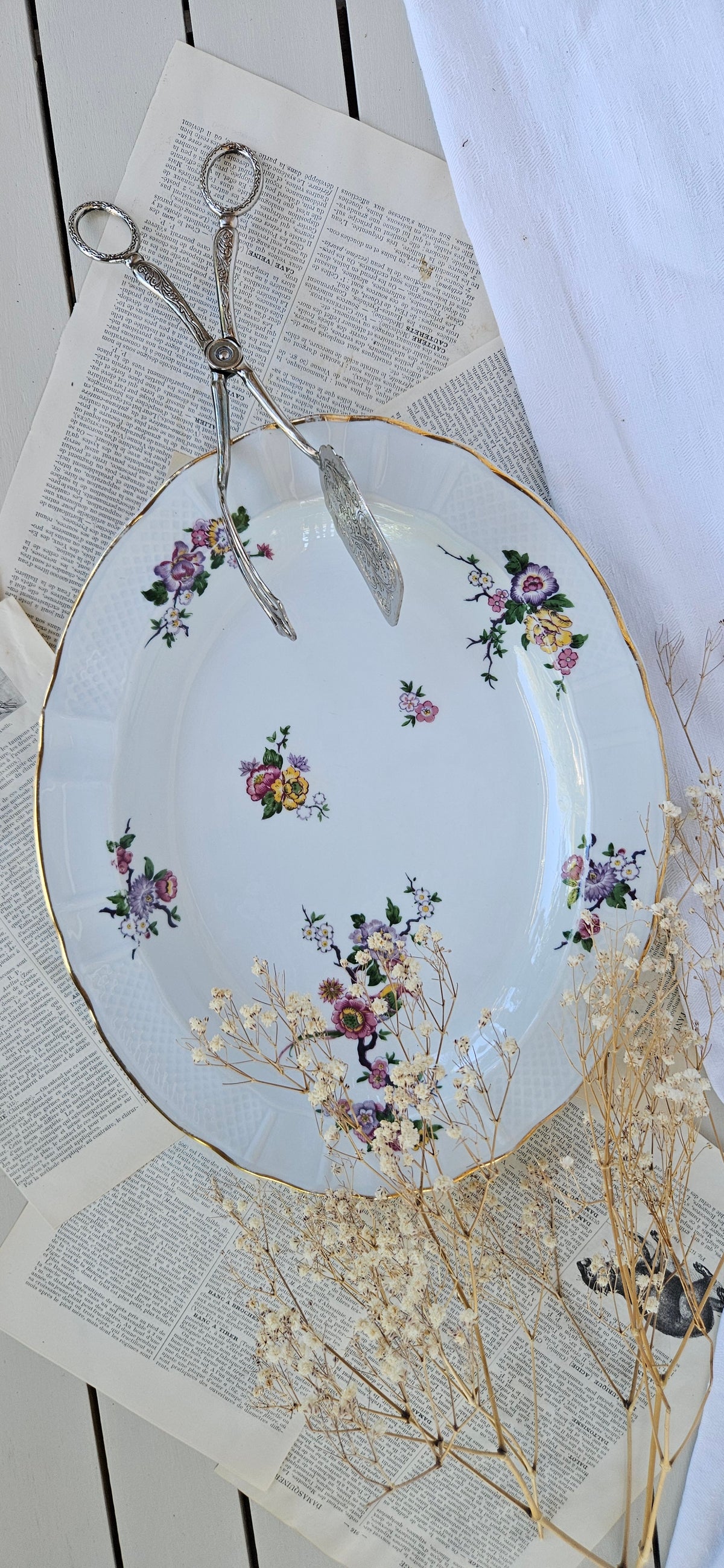 Plat de service Bernardaud Limoges Bengali