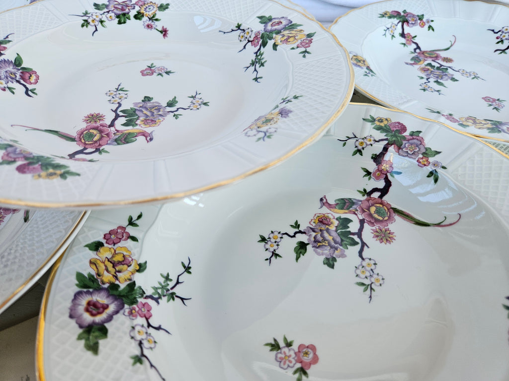 Lot de 6 assiettes creuses Bernardaud Limoges Bengali